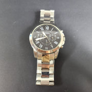 Fossil Men's Quartz Chronograph Silver Stainless Steel BQ1279 Watch Black
