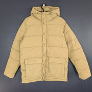 Gap Men's Recycled Big Hooded Puffer Jacket 456910 Mission Tan Size XS