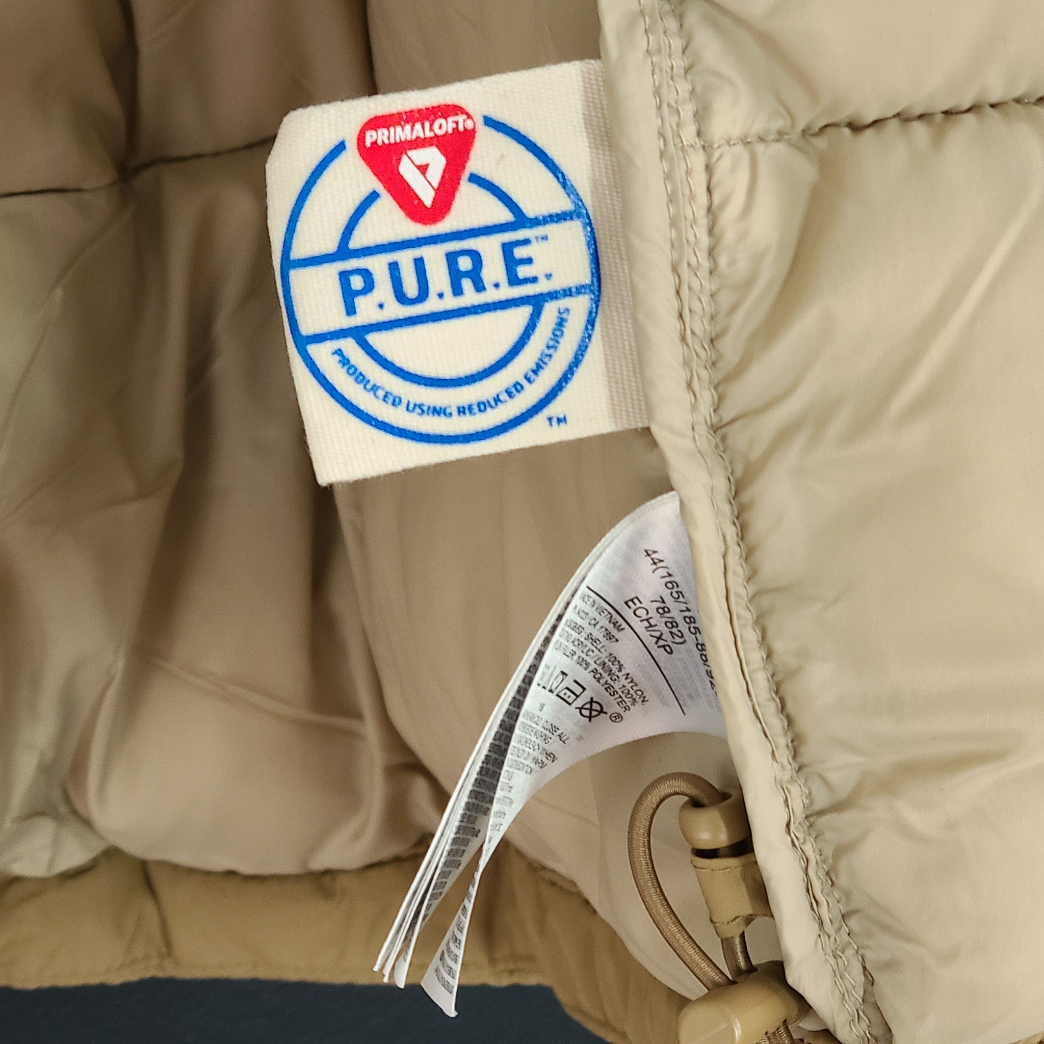 Gap Men's Recycled Big Hooded Puffer Jacket 456910 Mission Tan Size XS