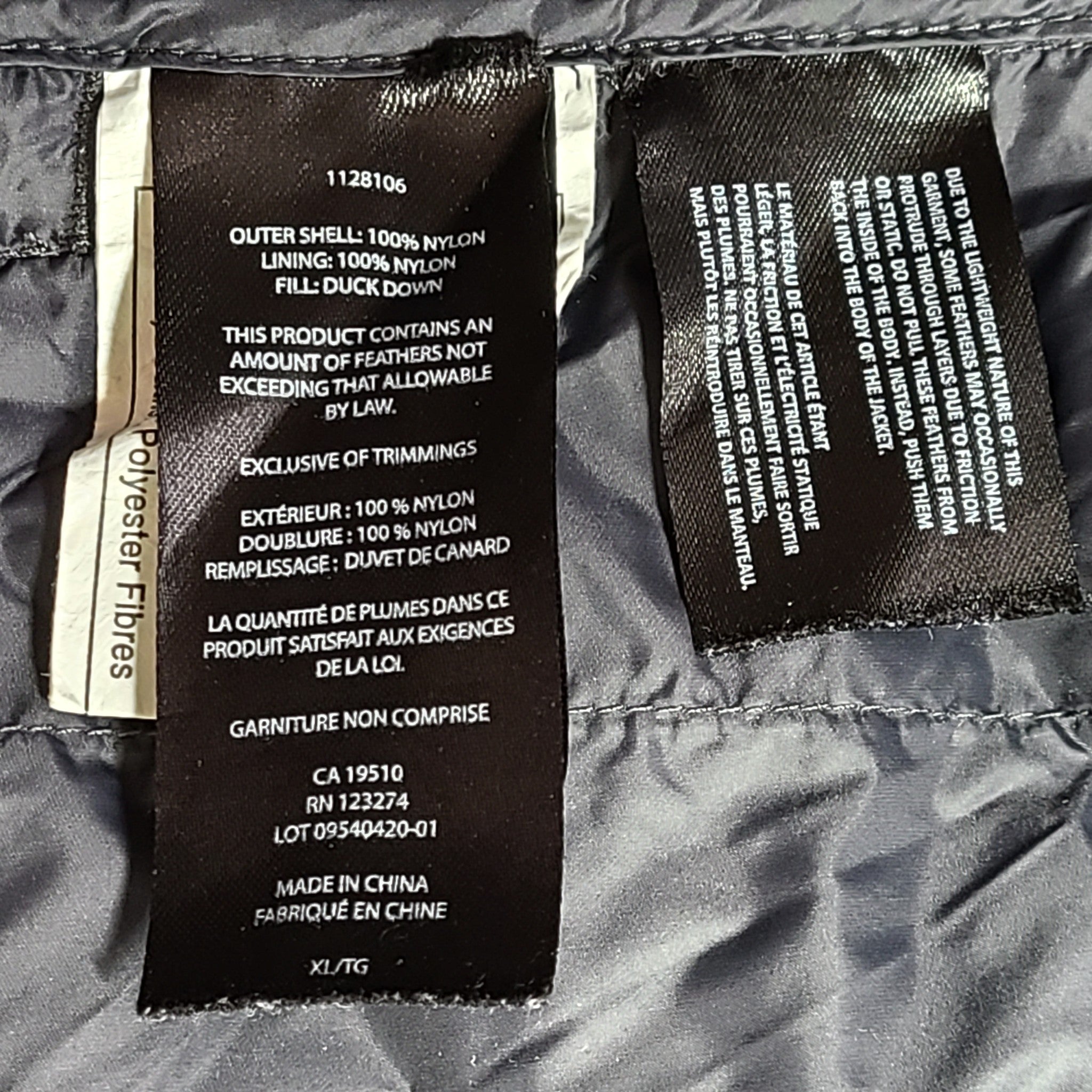 Paradox Women's Laurie Hooded Jacket Down Nylon Filling Black Sz XL
