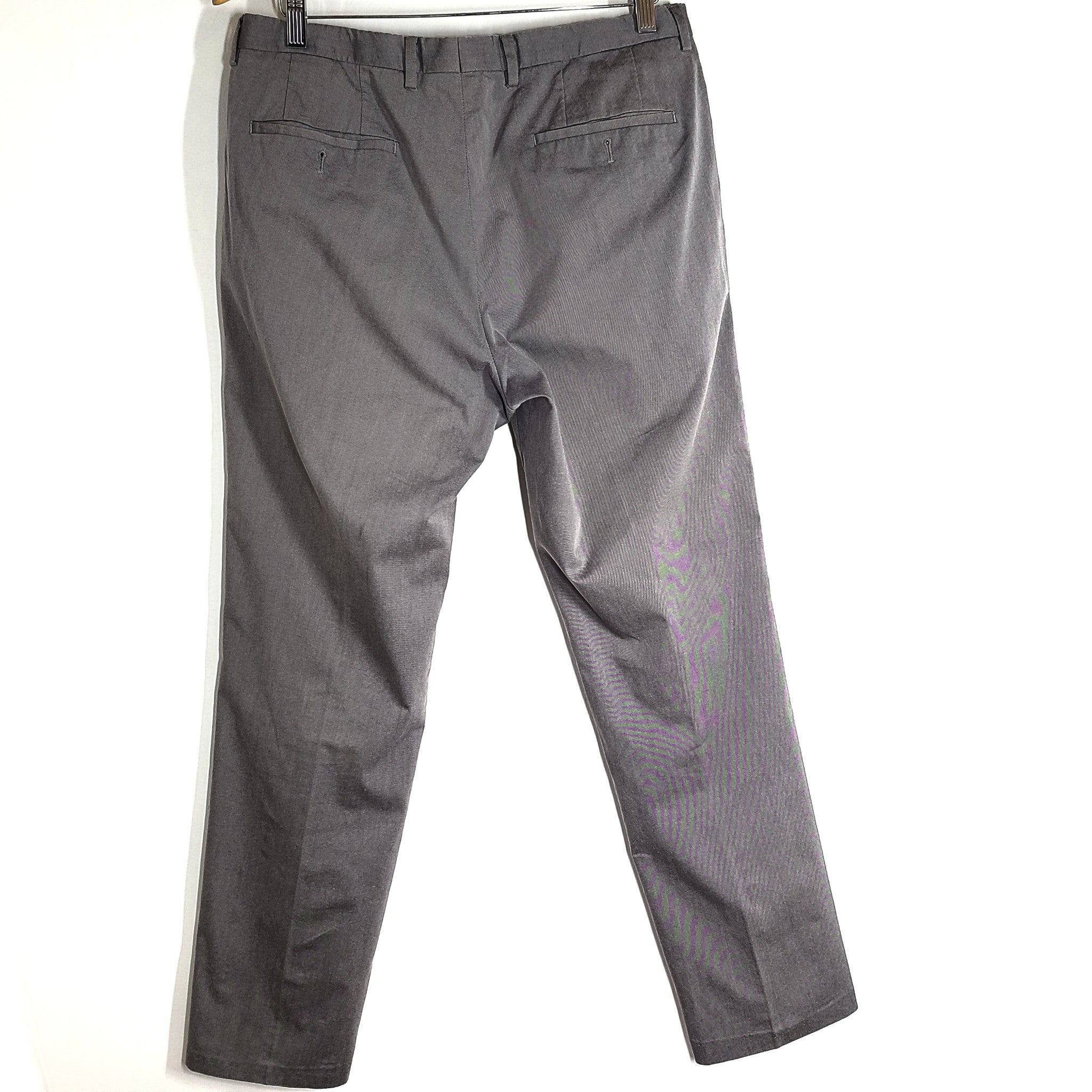 Hugo Boss Men's Slim-fit Trousers Stretch Cotton Pants Dark Gray Sz 34R