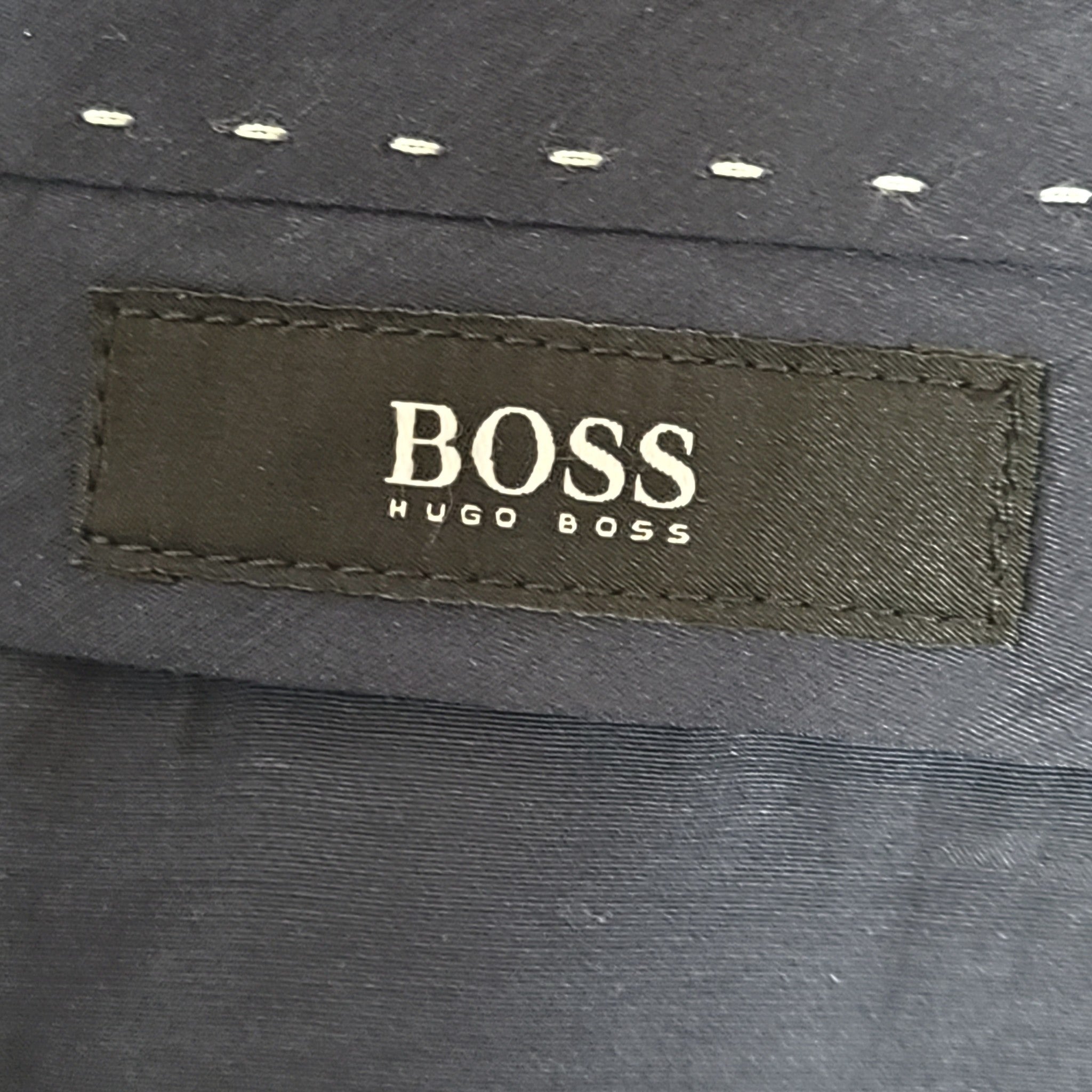 Hugo Boss Men's Formal Trousers Virgin Wool Serge Dress Pants Blue 36R