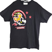 Iceberg Men's Logo Print T-shirt Mickey Mouse Classic Fit T-Shirt Black XL