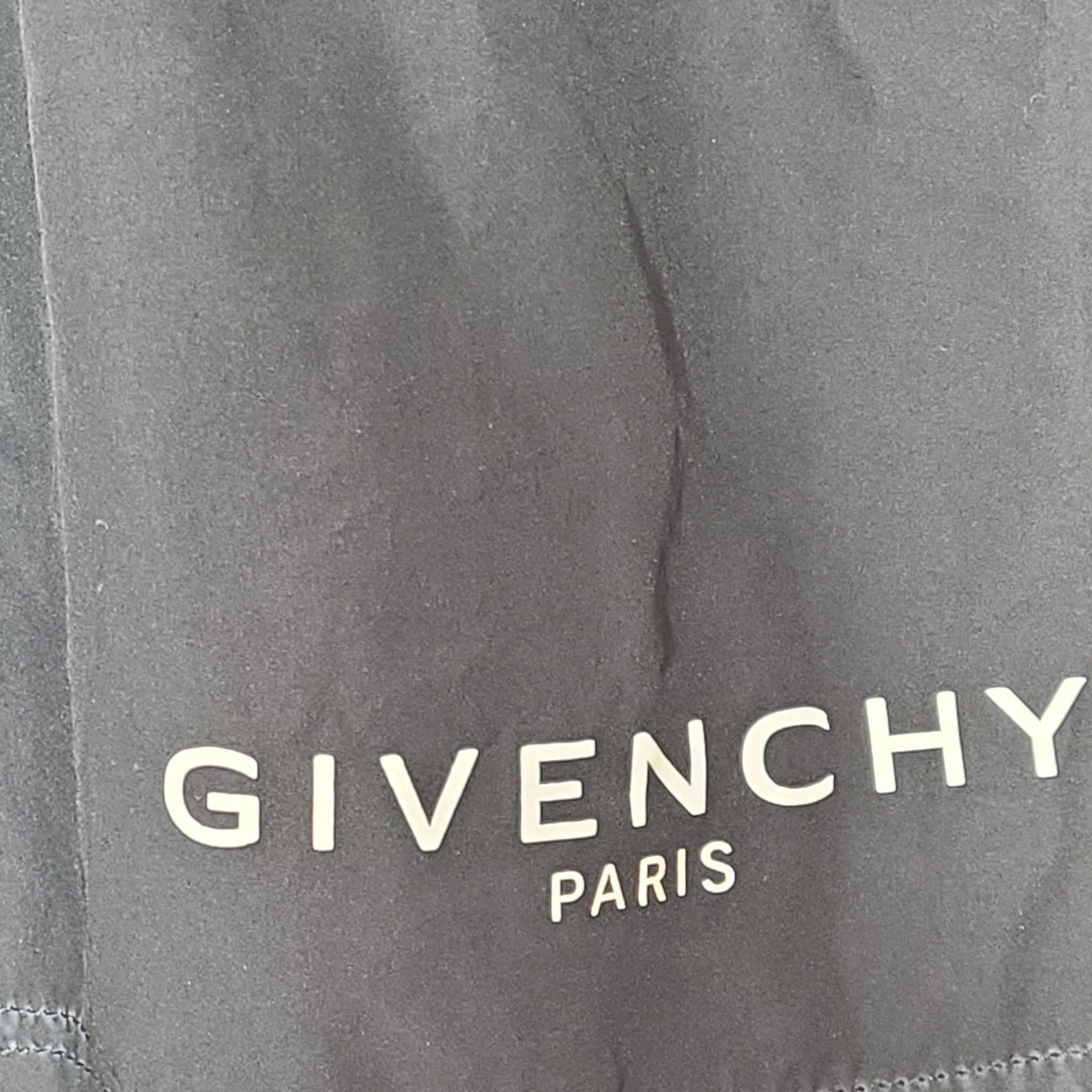 Givenchy Logo Print Swimming Trunks Men's Swim Shorts BMA00J1Y5N Black Sz XL