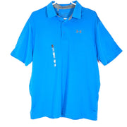 Under Armour Men's UA Loose Fit Playoff Heather Polo Shirt Blue Sz L