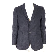 Hugo Boss Nobis 3 Men's Textured Wool Blend Two Button Blazer Black Sz 38R