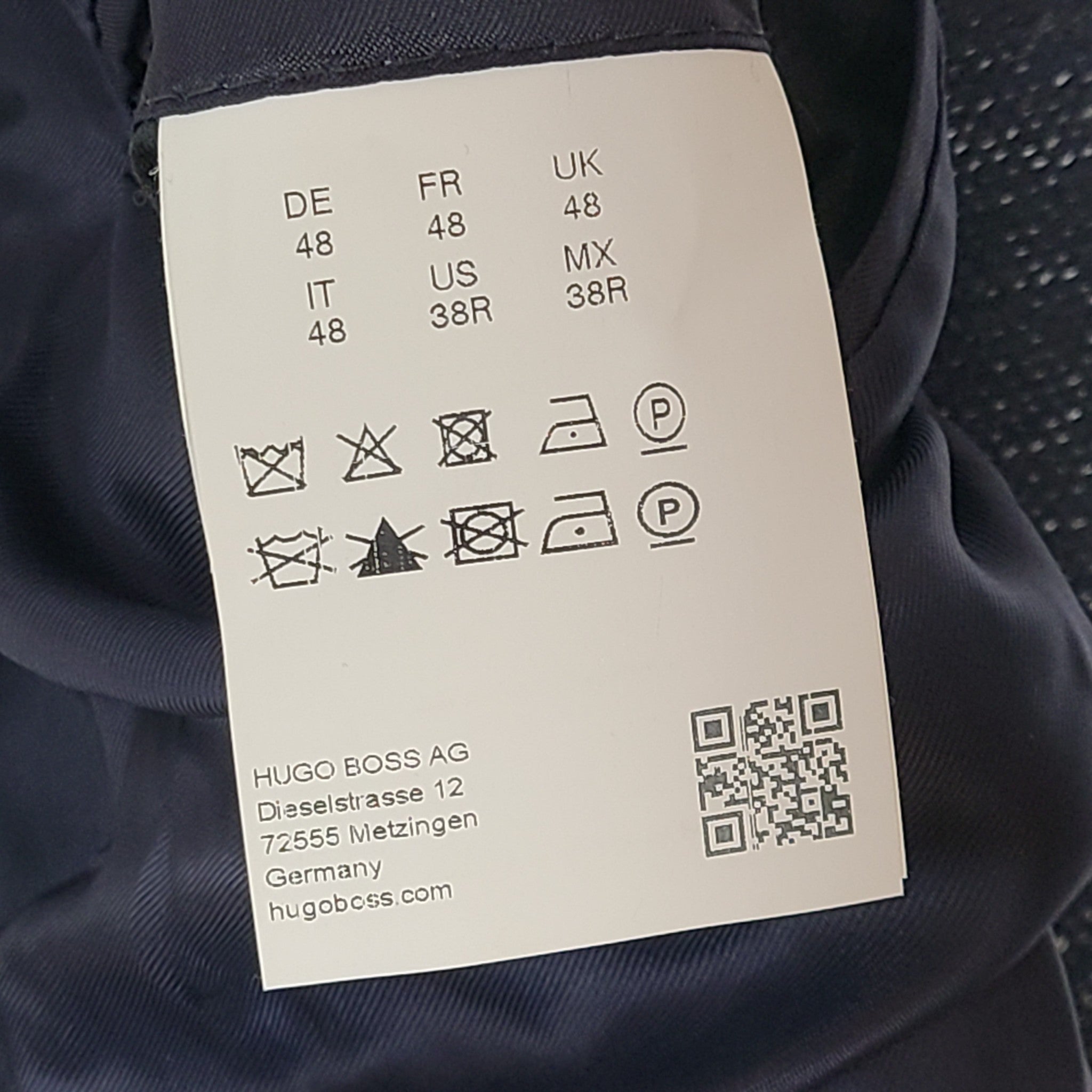 Hugo Boss Nobis 3 Men's Textured Wool Blend Two Button Blazer Black Sz 38R