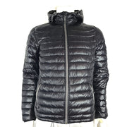 Lacordee Men's Hooded Jacket Down Nylon Filling Lightweight Black Sz S