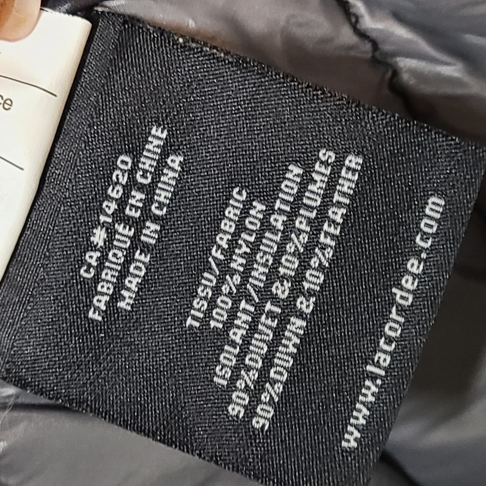 Lacordee Men's Hooded Jacket Down Nylon Filling Lightweight Black Sz S