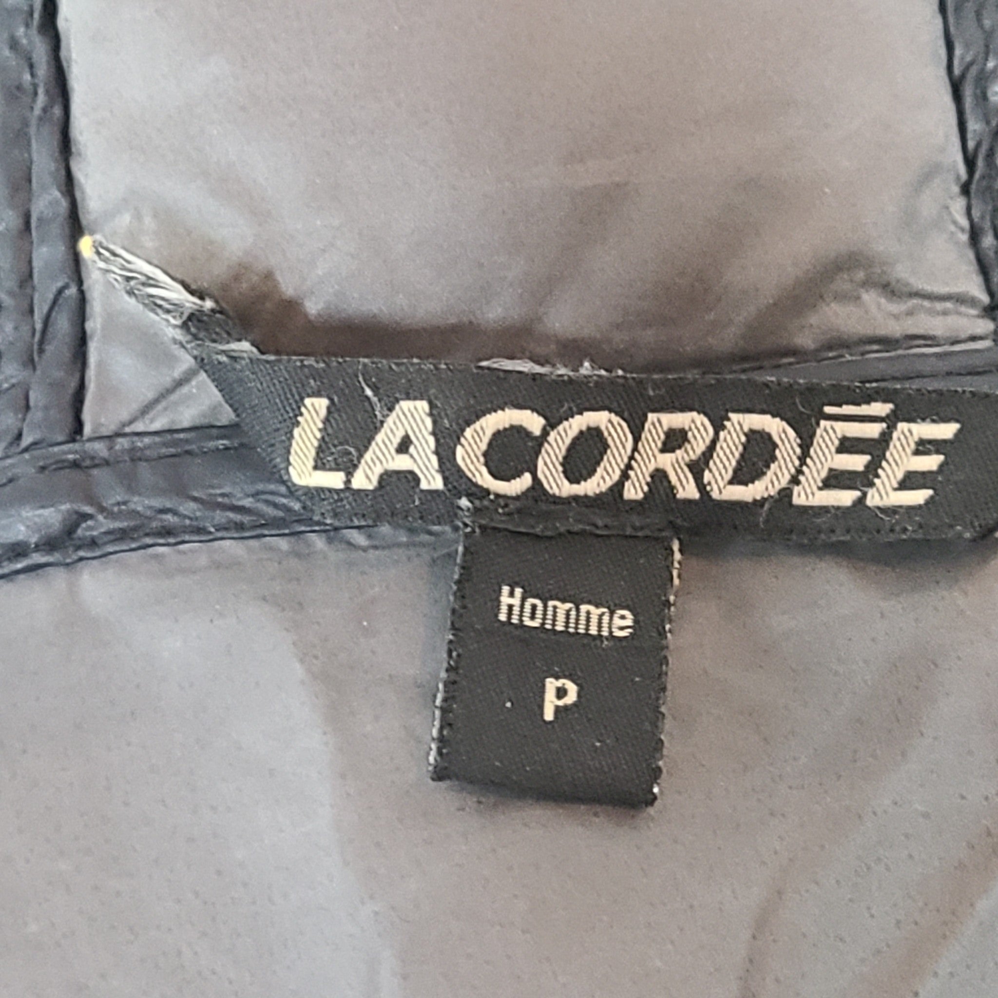 Lacordee Men's Hooded Jacket Down Nylon Filling Lightweight Black Sz S