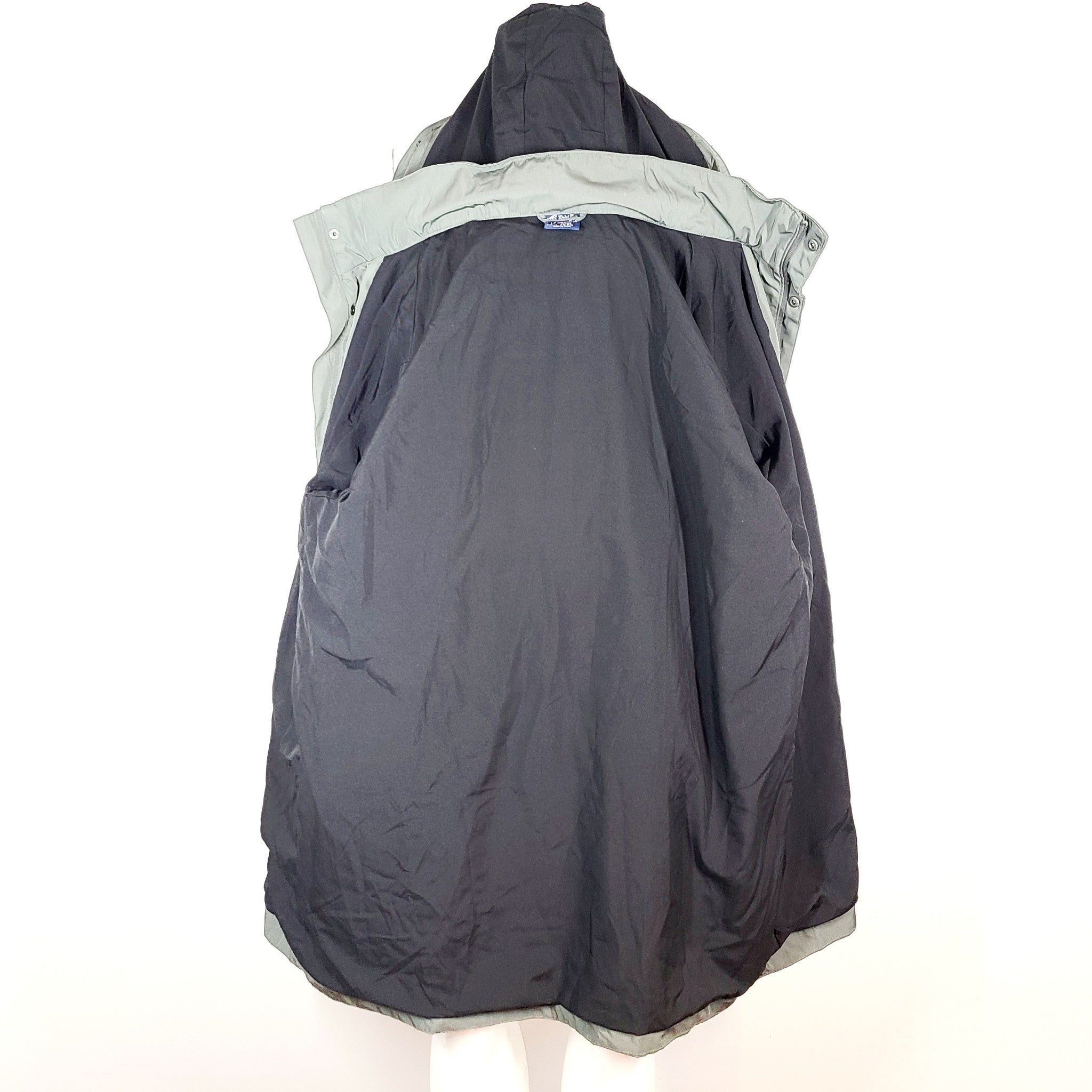 Bimini Bay Men's Mid-Length Rain Coat Jacket Windbreaker Packable Hood Green XL