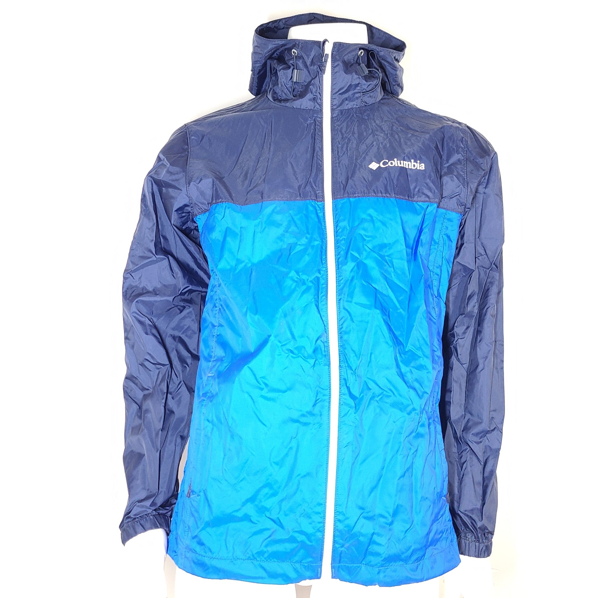 Columbia Men’s Watertight II Rain Jacket Hooded Lightweight Blue Size S