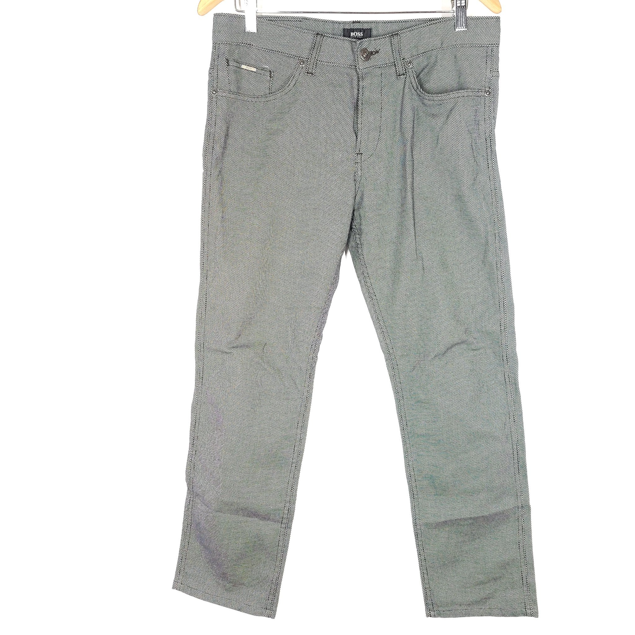Hugo Boss Men's Twill Delaware3-20 Pants Stretch Cotton Blend Dark Gray Sz 32/34