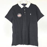 Polo Ralph Lauren Men's Custom Slim Fit Alpine Racing Polo Short Sleeve Black XL