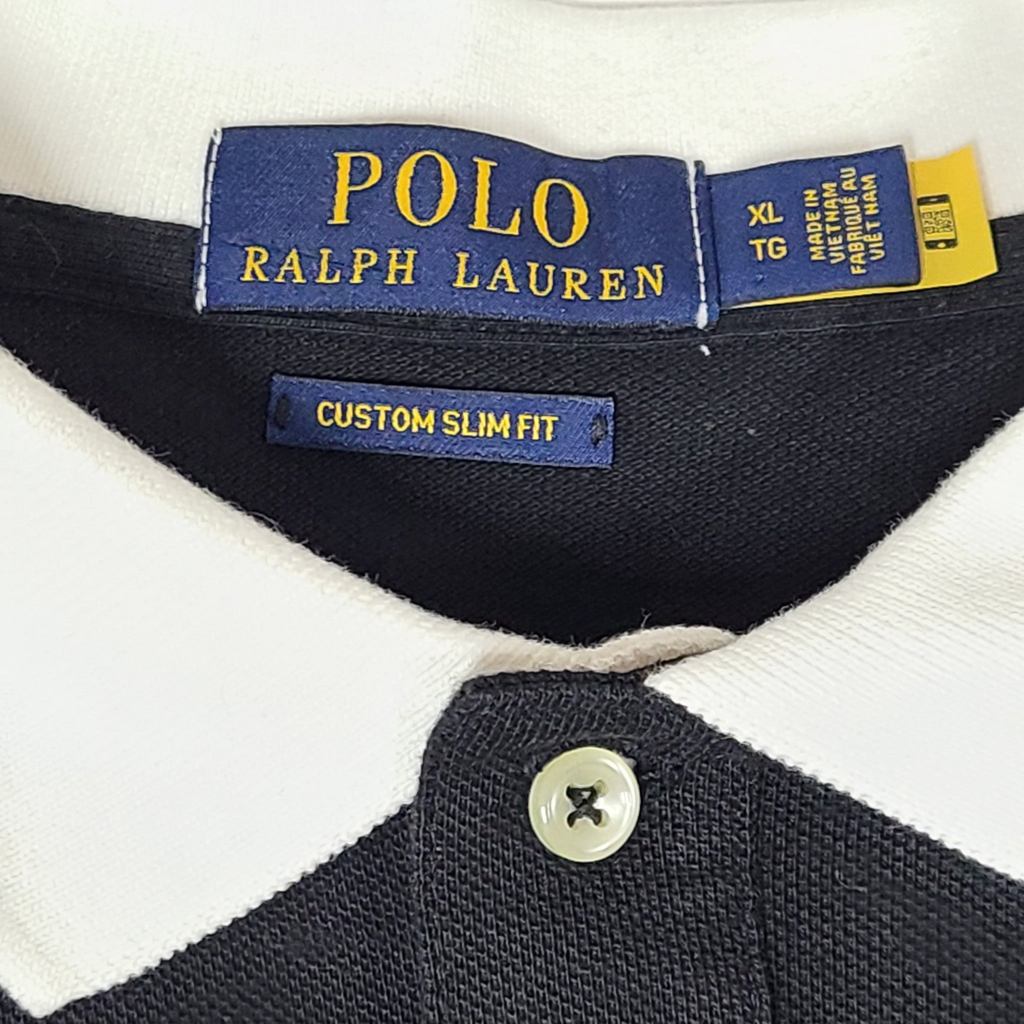 Polo Ralph Lauren Men's Custom Slim Fit Alpine Racing Polo Short Sleeve Black XL