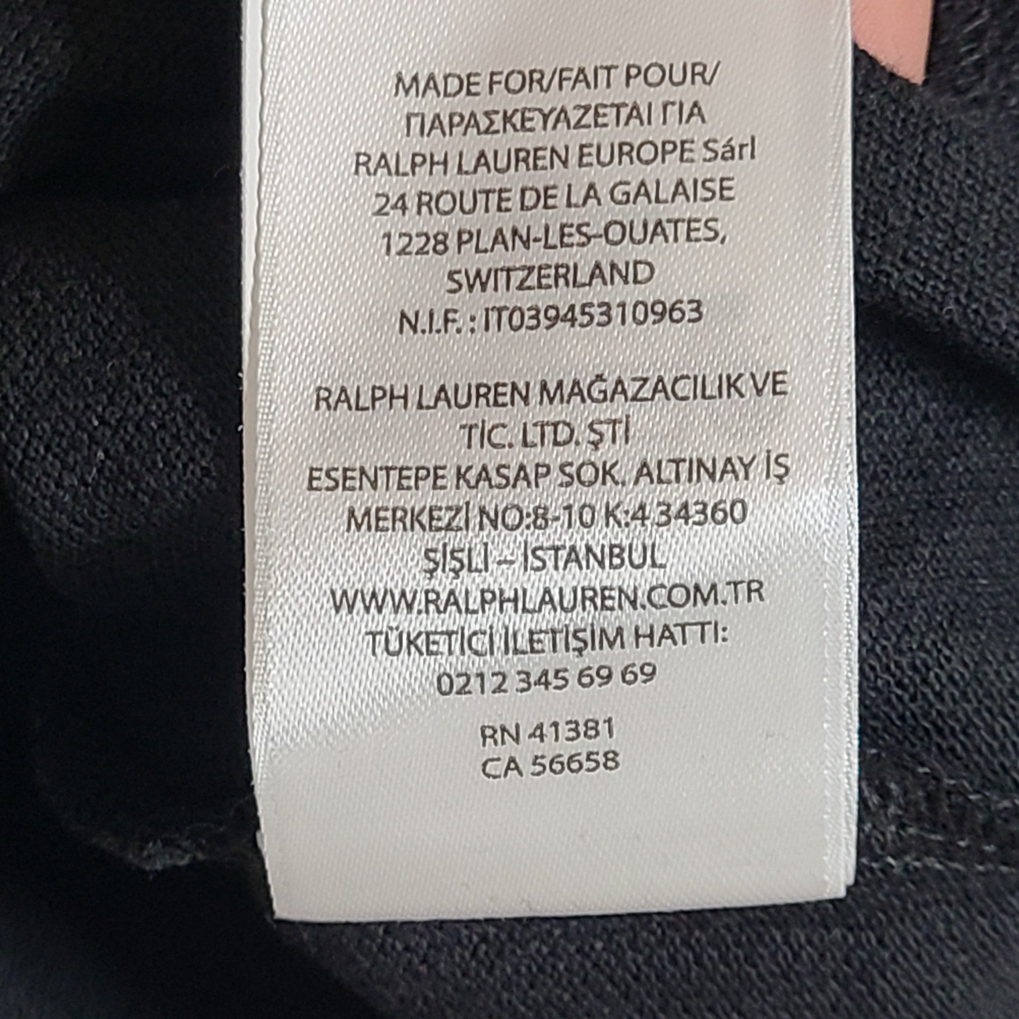 Polo Ralph Lauren Men's Custom Slim Fit Alpine Racing Polo Short Sleeve Black XL