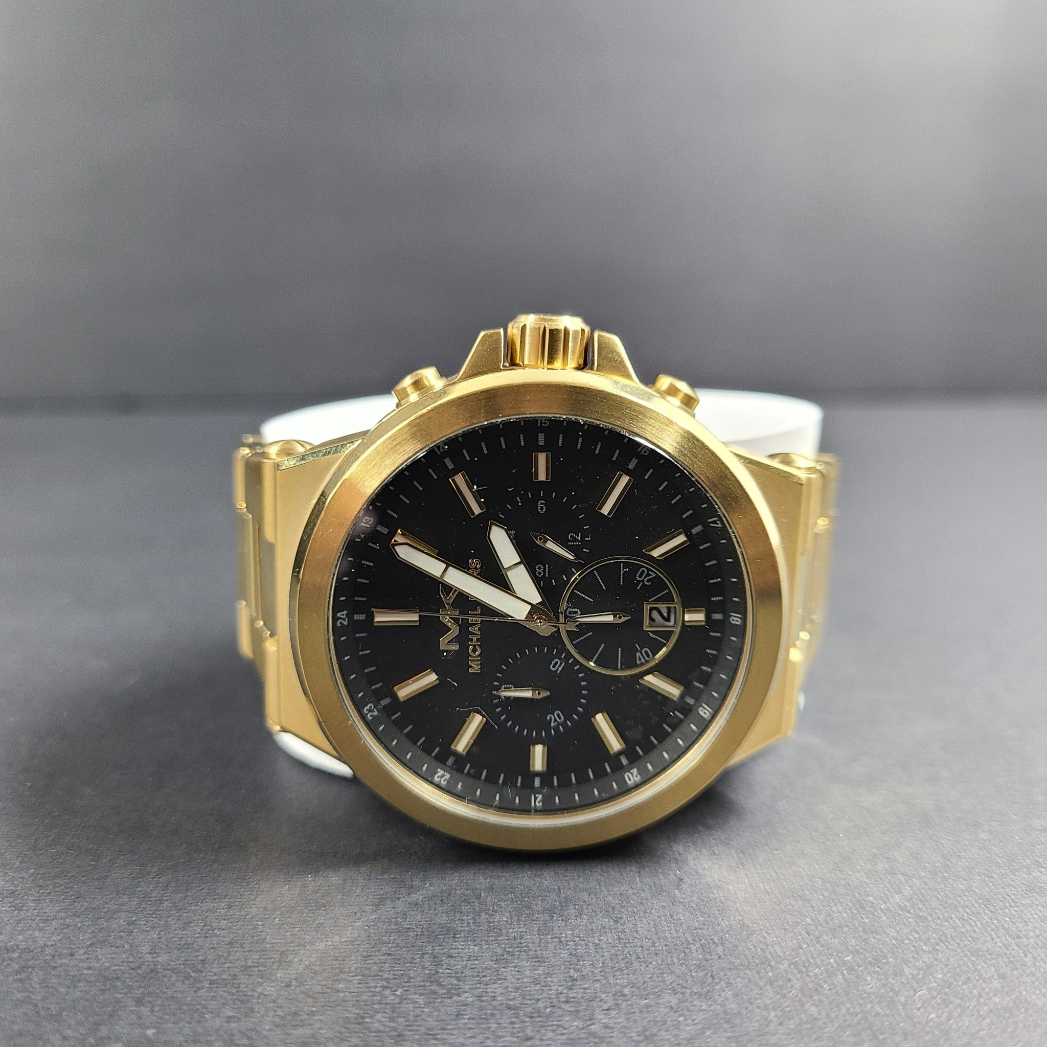 Michael Kors Men's Dylan MK8731 Chronograph Quartz Watch Gold-Tone NEW
