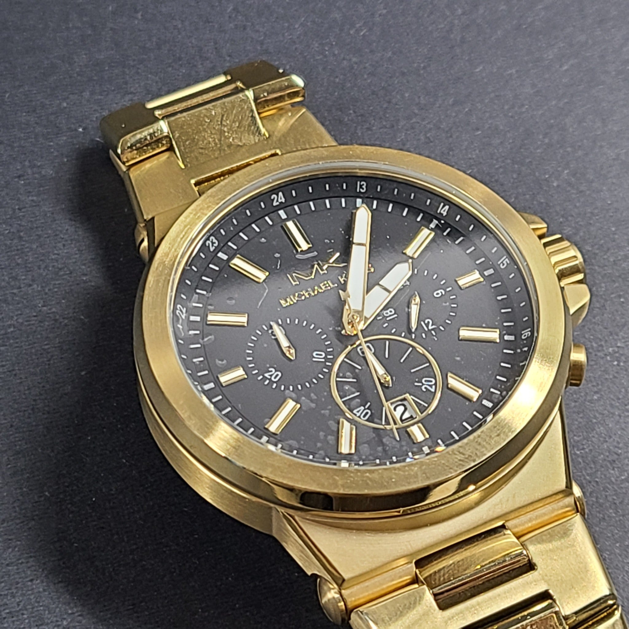 Michael Kors Men's Dylan MK8731 Chronograph Quartz Watch Gold-Tone NEW