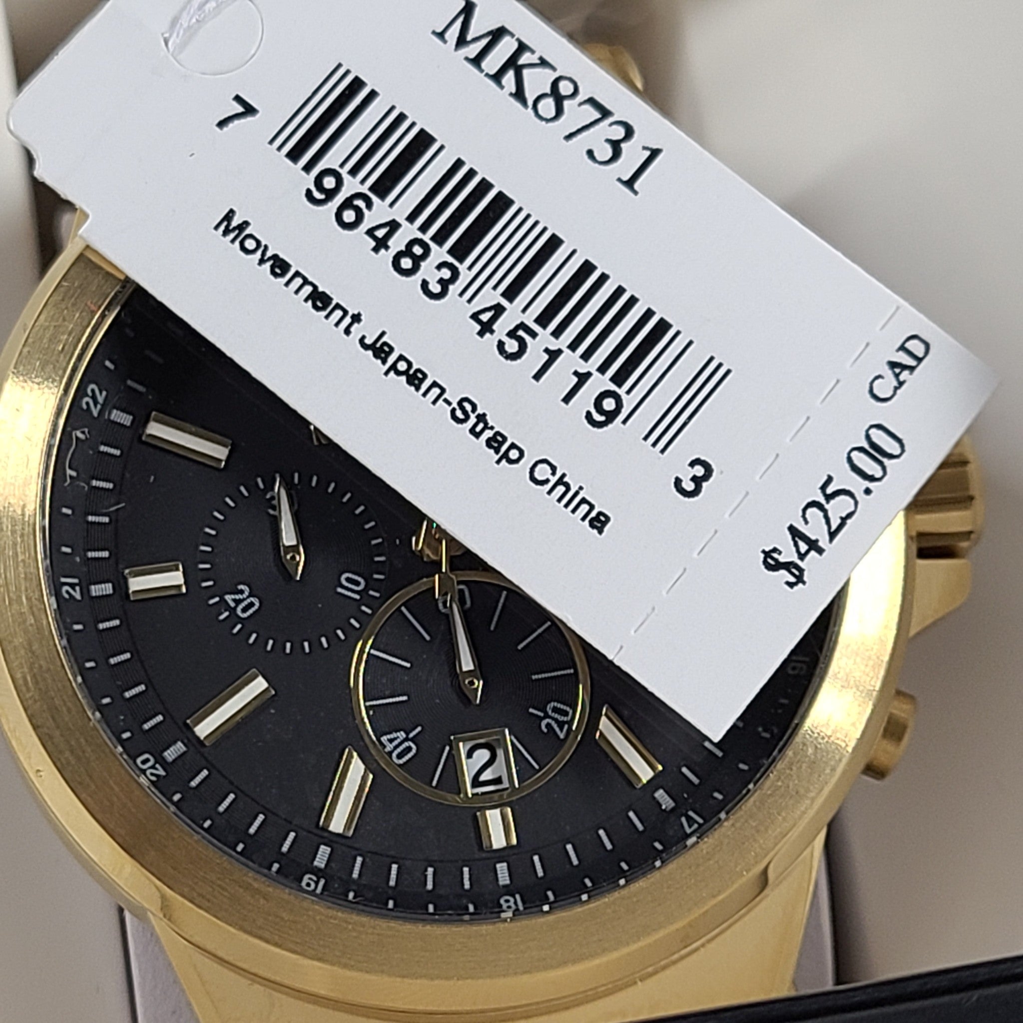 Michael Kors Men's Dylan MK8731 Chronograph Quartz Watch Gold-Tone NEW
