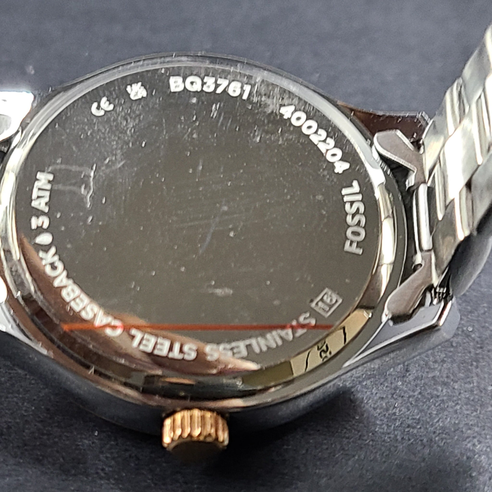Fossil Rye Multifunction Two-Tone Stainless Steel Watch BQ3761 w/Gift Box