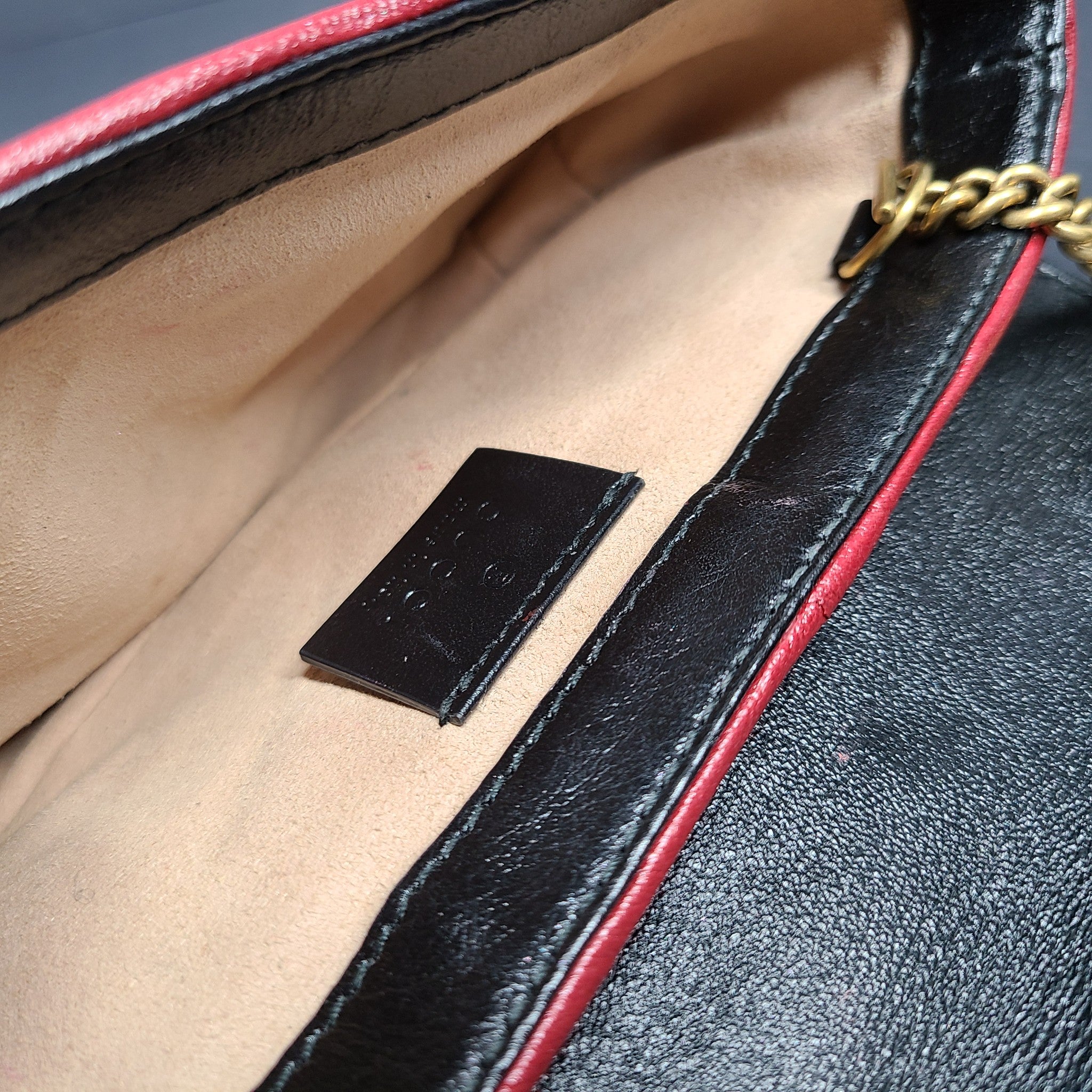 Gucci GG Marmont Bag Super Mini Flap Torchon Matelasse Diagonal Striped 574969