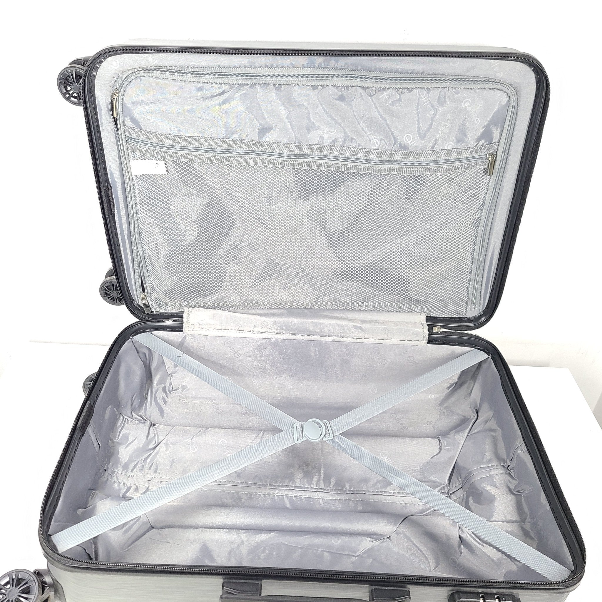 Coolife 26" Hardshell Lightweight Spinner Luggage TSA Lock Suitcase Silver