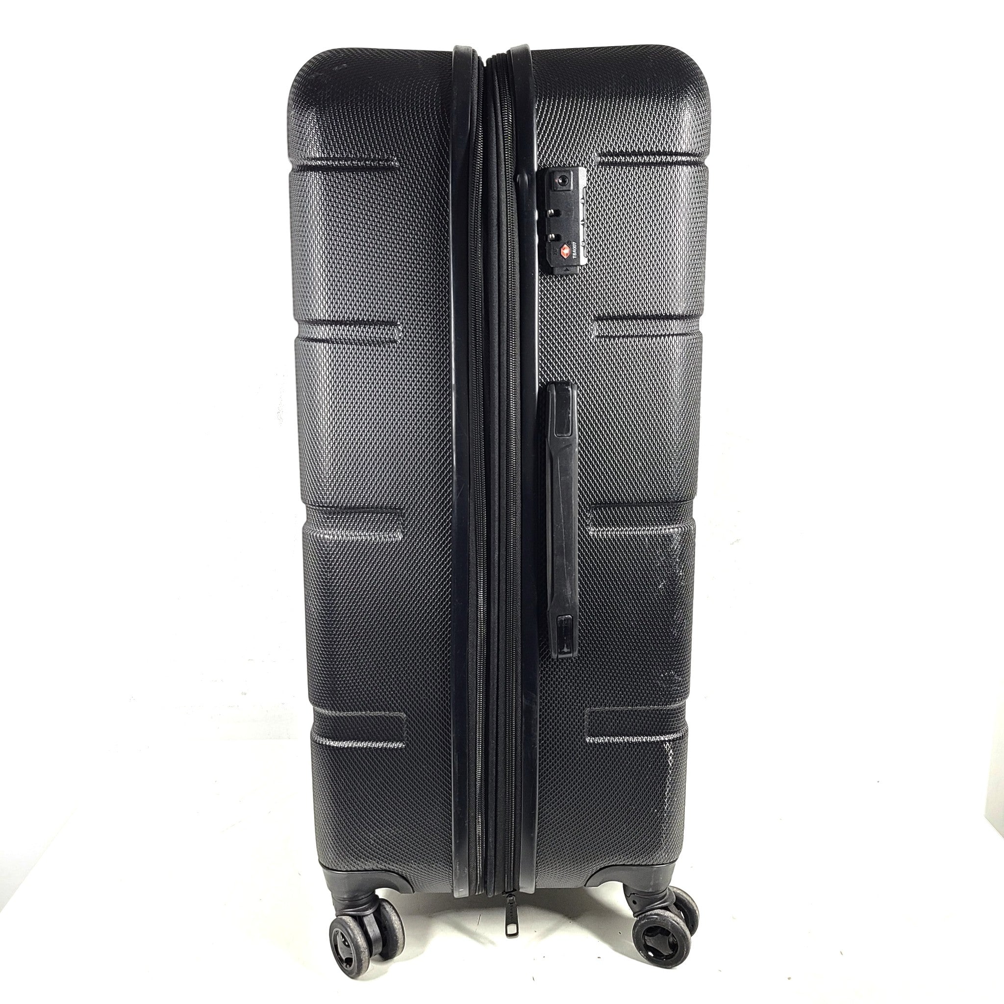 Bugatti 30" Large Hardside Spinner Luggage Check In Suitcase Expand Lock Black