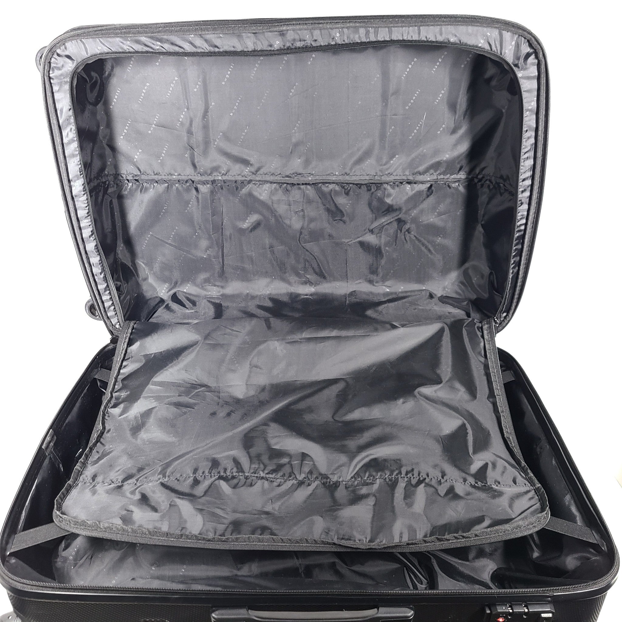 Bugatti 30" Large Hardside Spinner Luggage Check In Suitcase Expand Lock Black