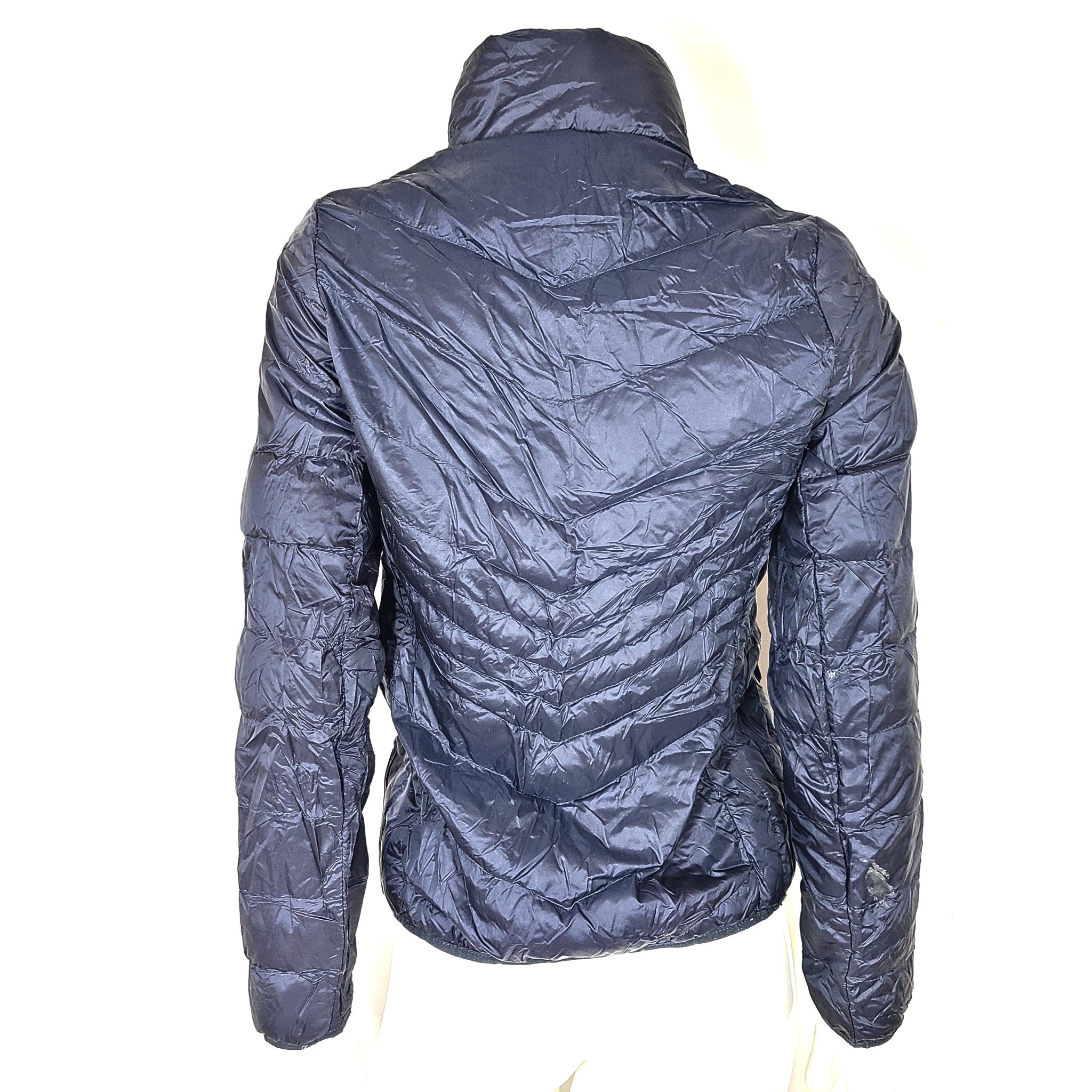 Abercrombie & Fitch Women's Light Puffer Jacket Coat Dark Blue Sz S