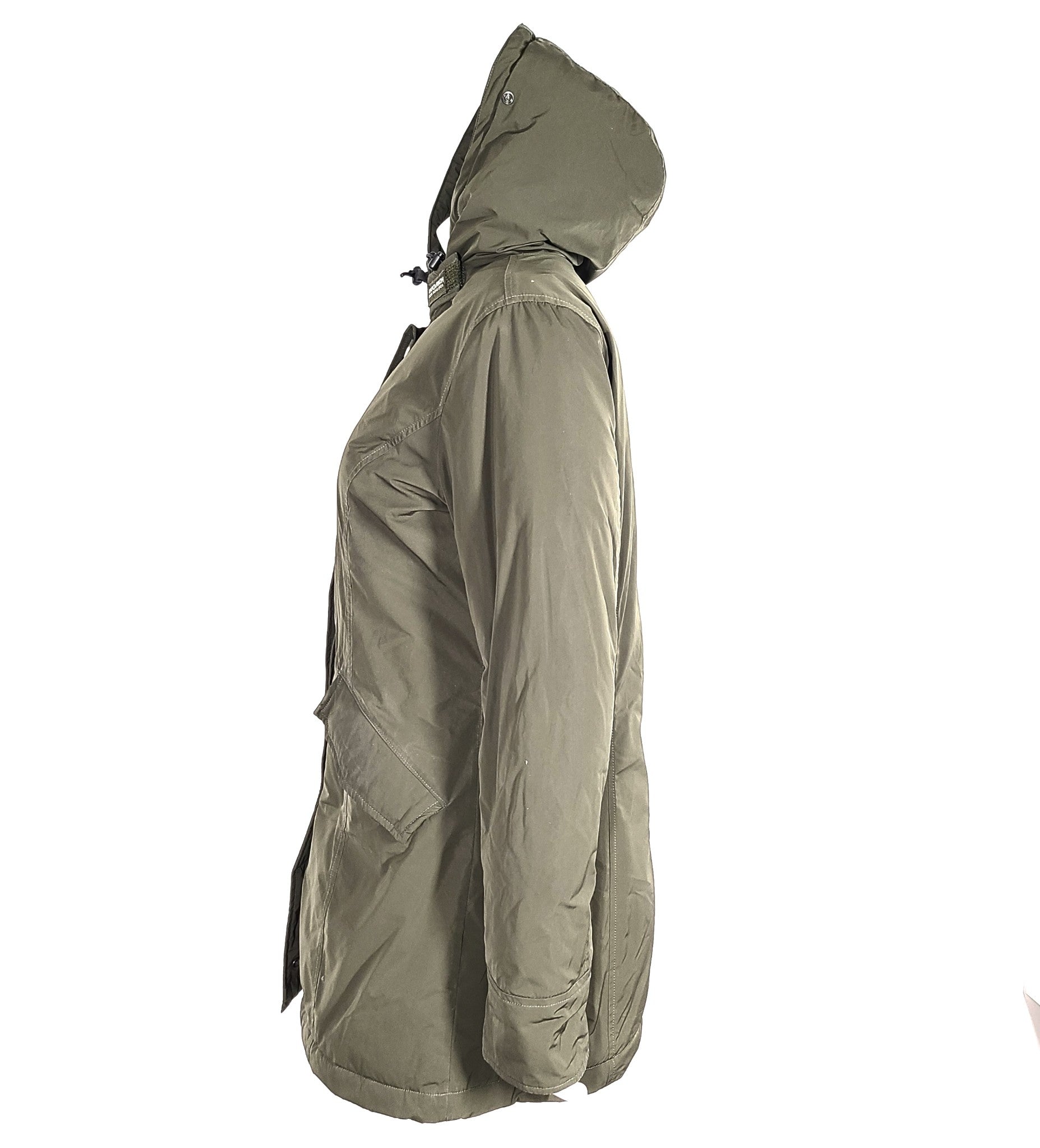 Woolrich Women's Arctic Down Parka in Urban Touch Dark Olive Green Sz M - NO FUR