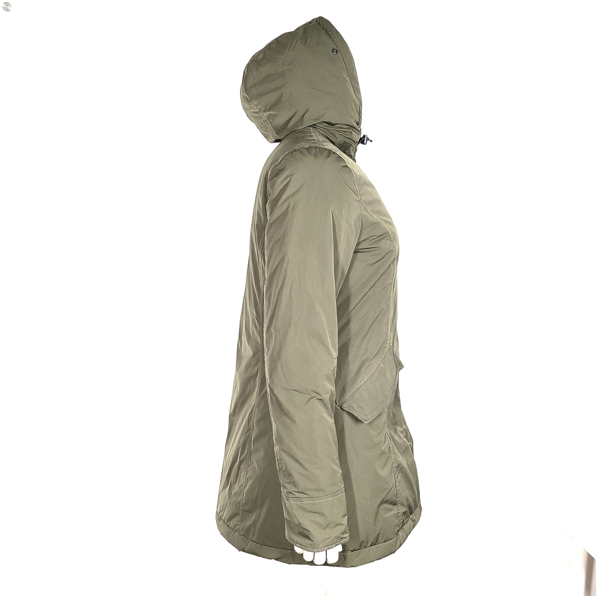 Woolrich Women's Arctic Down Parka in Urban Touch Dark Olive Green Sz M - NO FUR