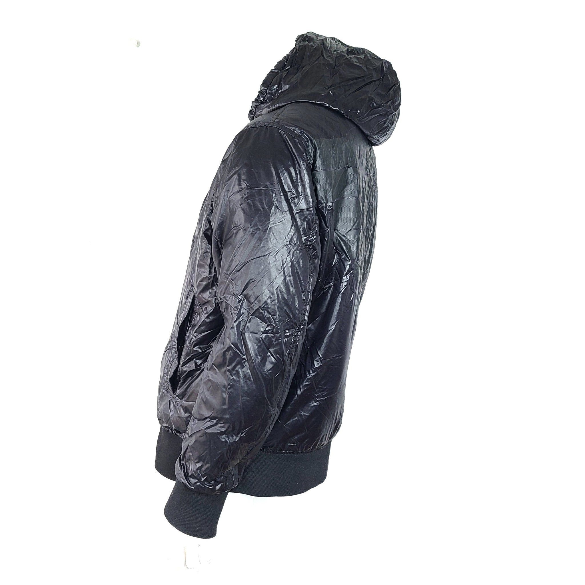 Authentic Emporio Armani Men's R-EA-MIX Puffer Bomber Down Jacket Black Sz 54/XL