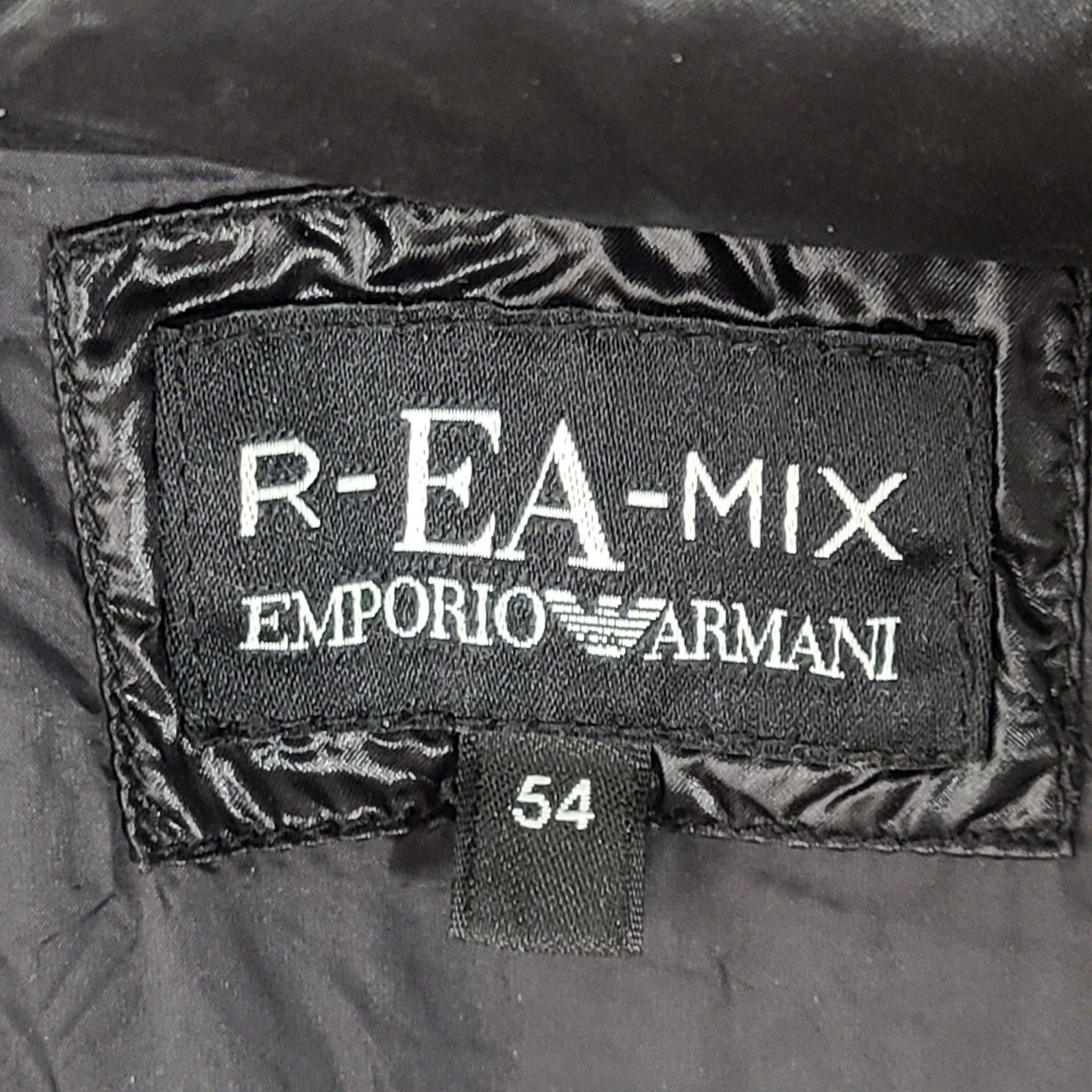 Authentic Emporio Armani Men's R-EA-MIX Puffer Bomber Down Jacket Black Sz 54/XL