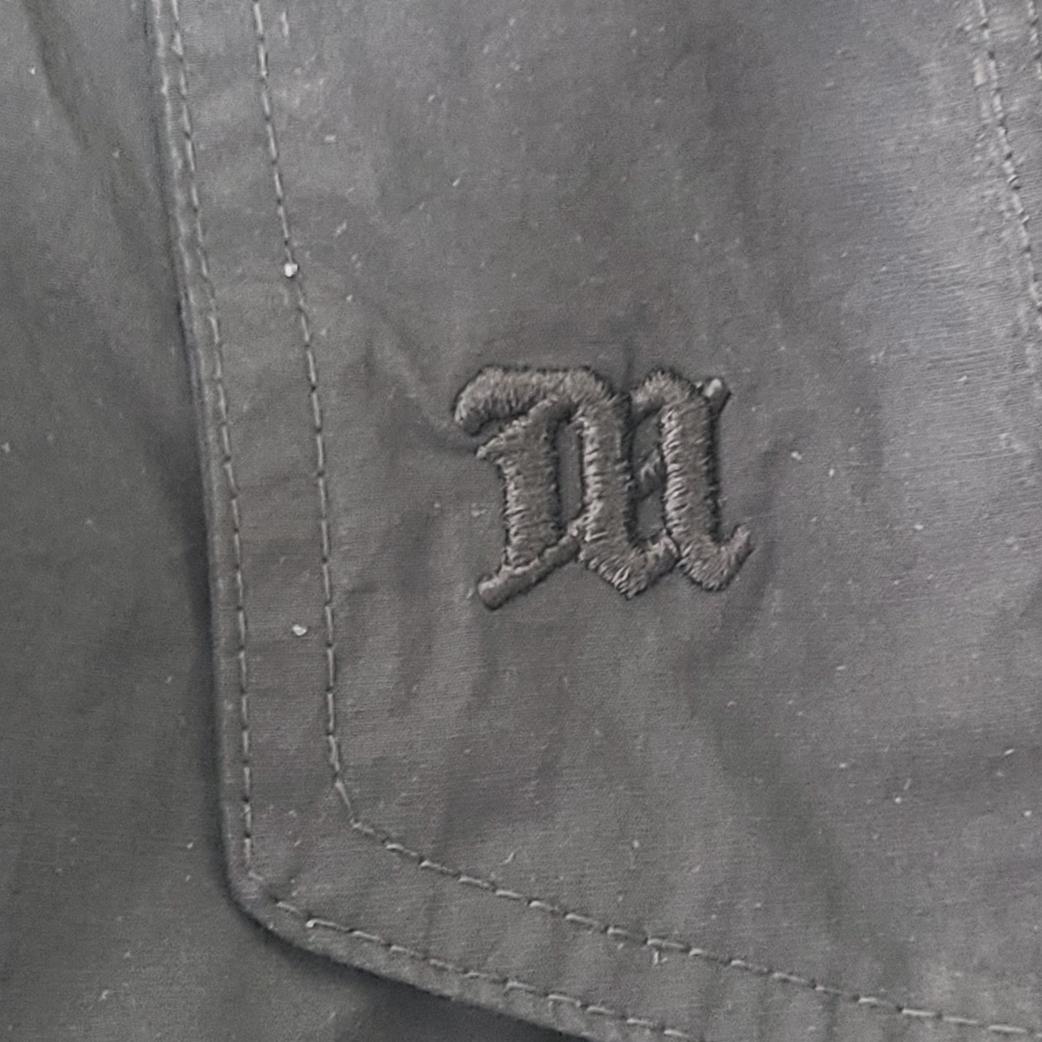 Misbhv Parachute Trousers Pants Drawstring Waistband and Cuffs Loose Fit Black L