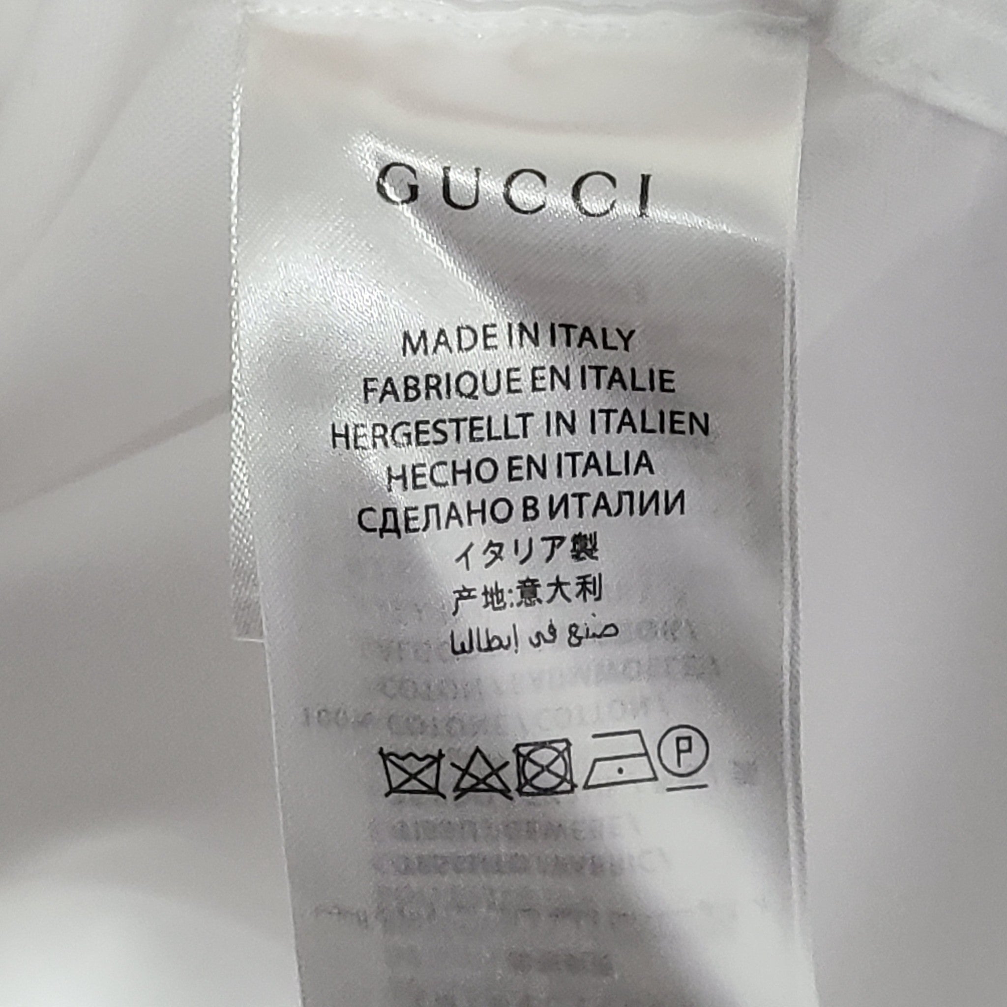 GUCCI Blind For Love Oxford Dress Shirt Embroidered Collar White US16.5 | IT42