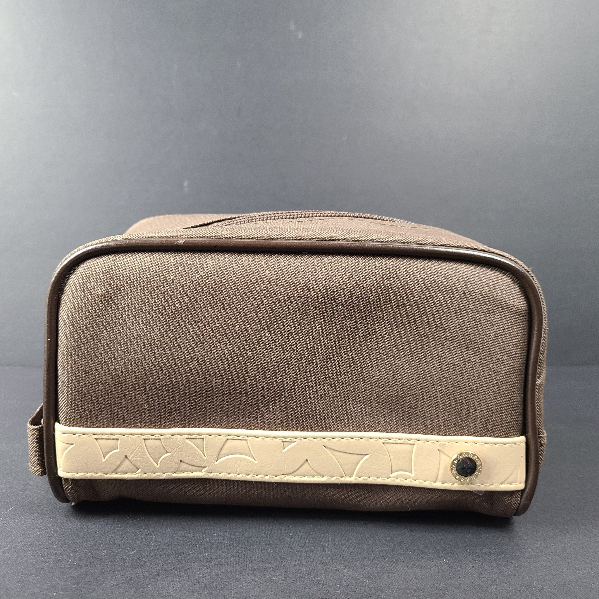 Bvlgari Parfums Emirates Airlines Business Class Amenity Kit Makeup Pouch Brown