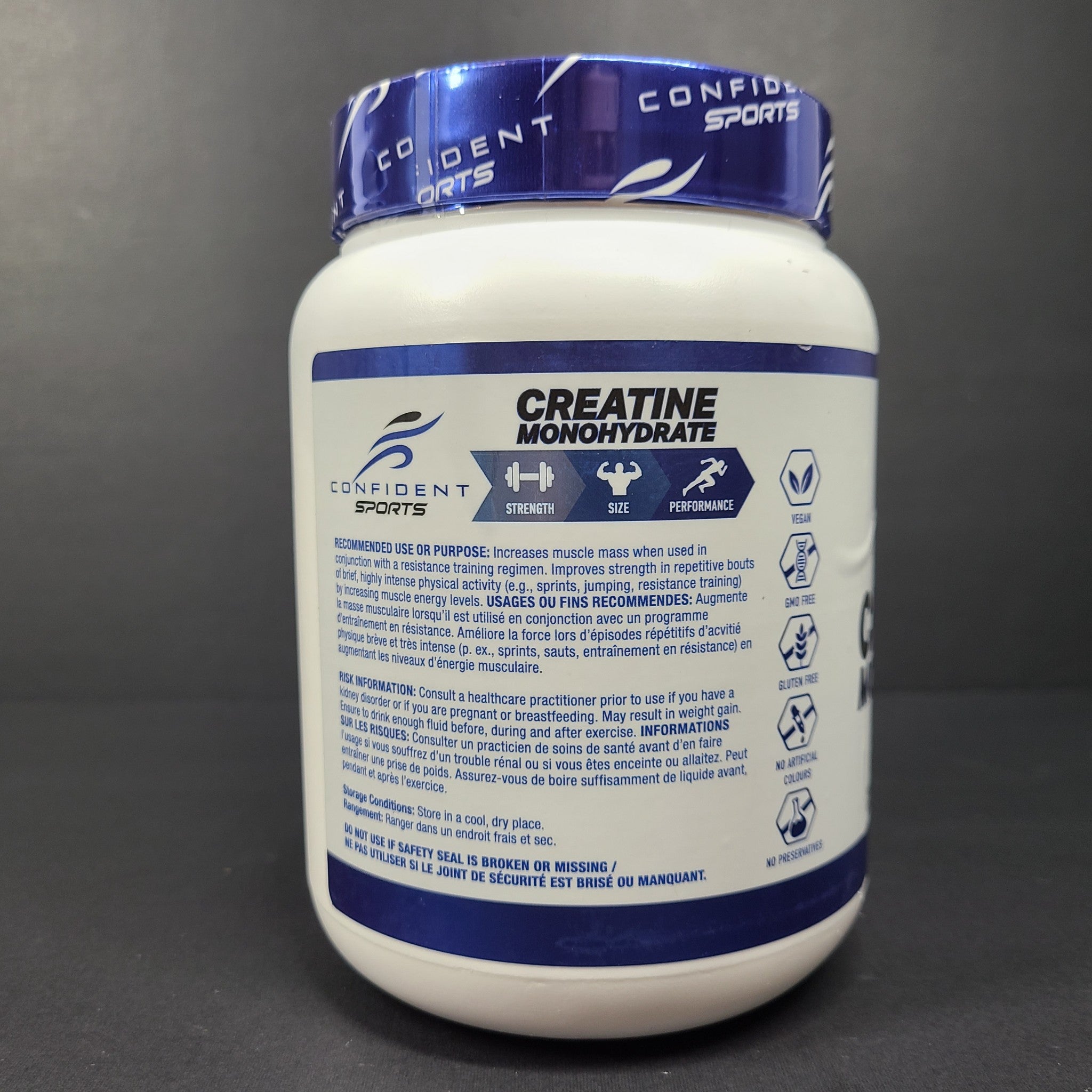 Confident Sports Creatine Monohydrate Ultra-Pure Micronized 90 Servings