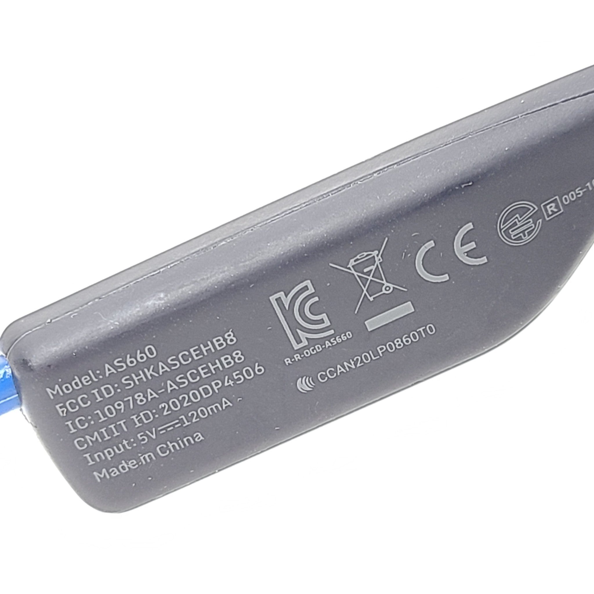 AfterShokz OpenMove Bone Conduction Headphones S661 Open-Ear - Black Blue