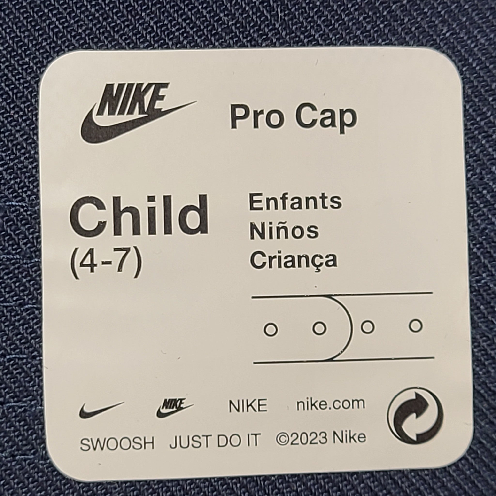 Nike Kids' Pro Adjustable Hat Baseball Cap 8A2560-B8W Dri-Fit 4-7 Y