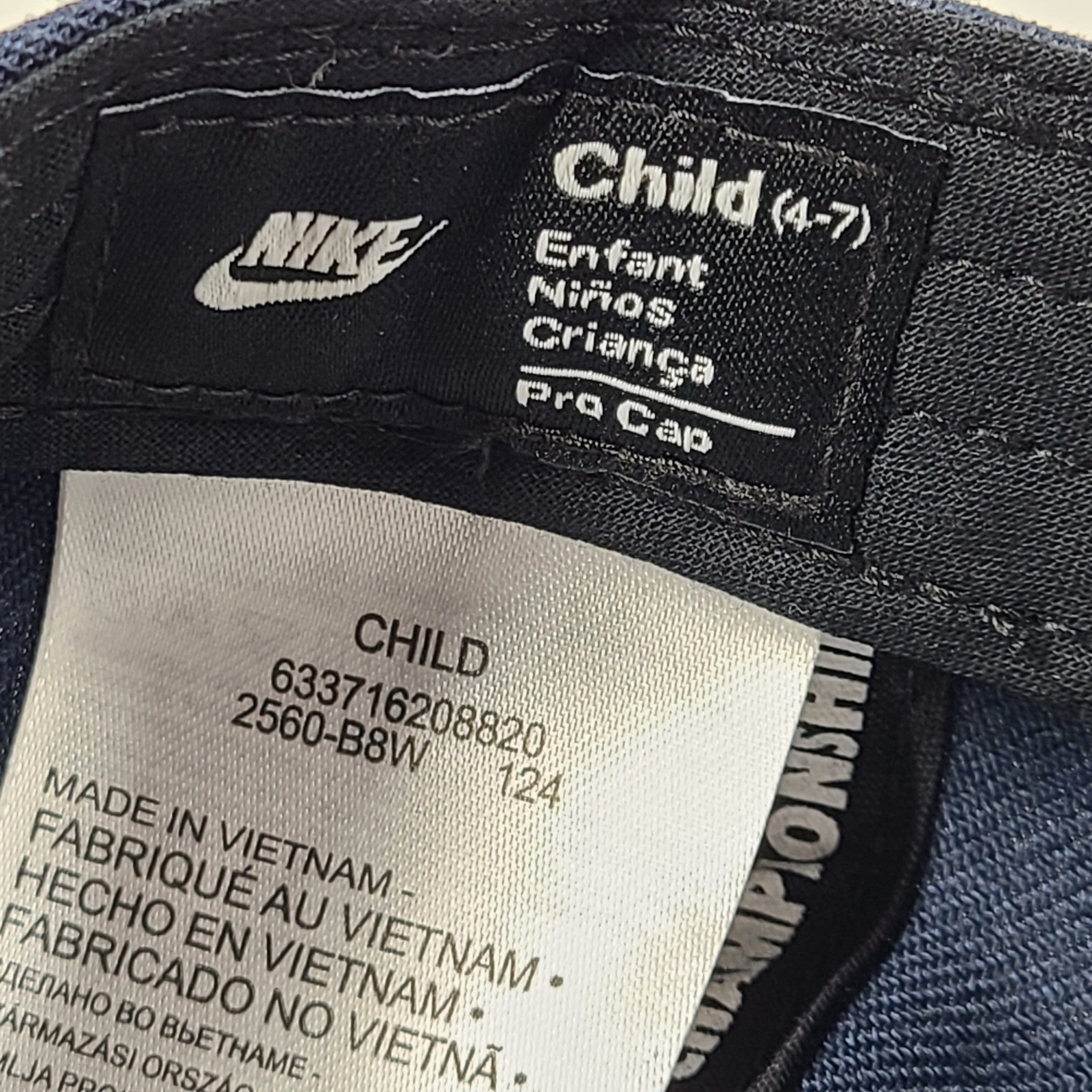 Nike Kids' Pro Adjustable Hat Baseball Cap 8A2560-B8W Dri-Fit 4-7 Y