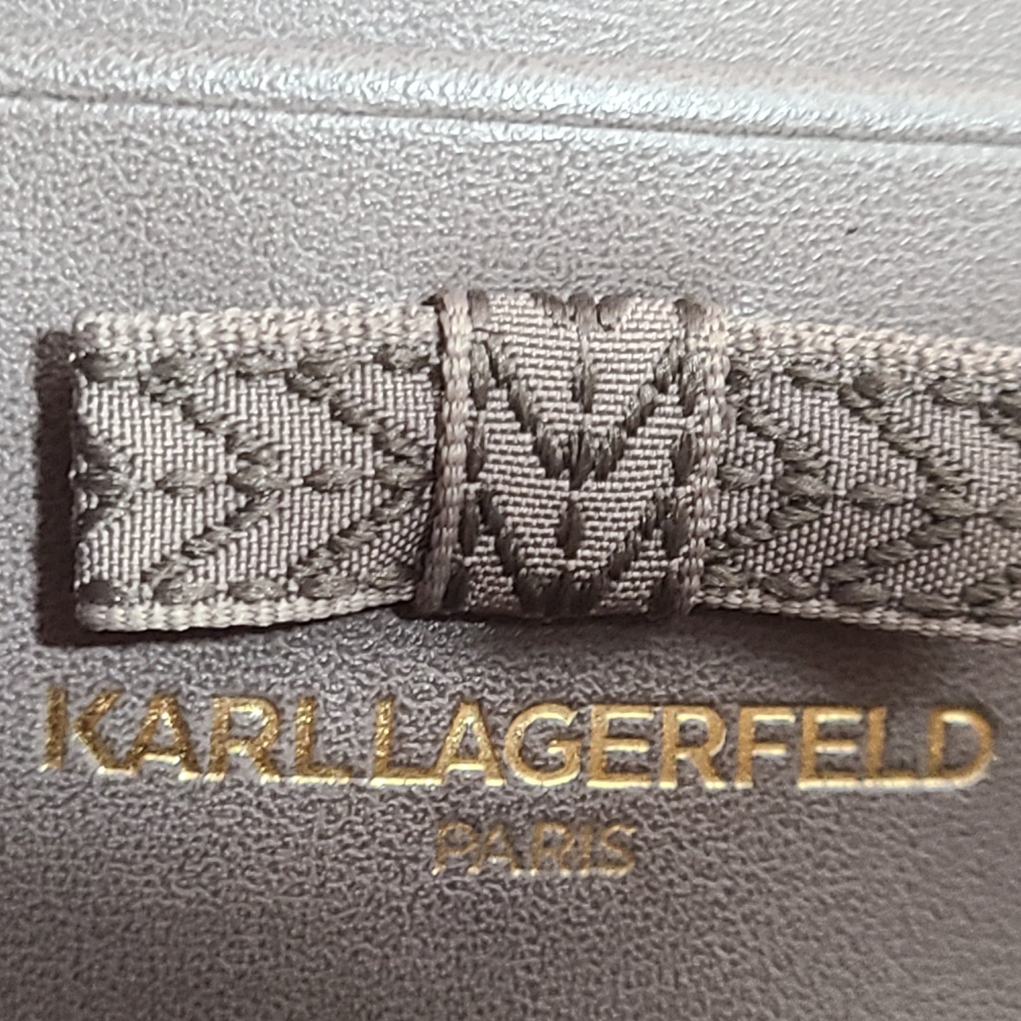 Karl Lagerfeld Marselle Crossbody Bag Paris Patches Embellished Cognac