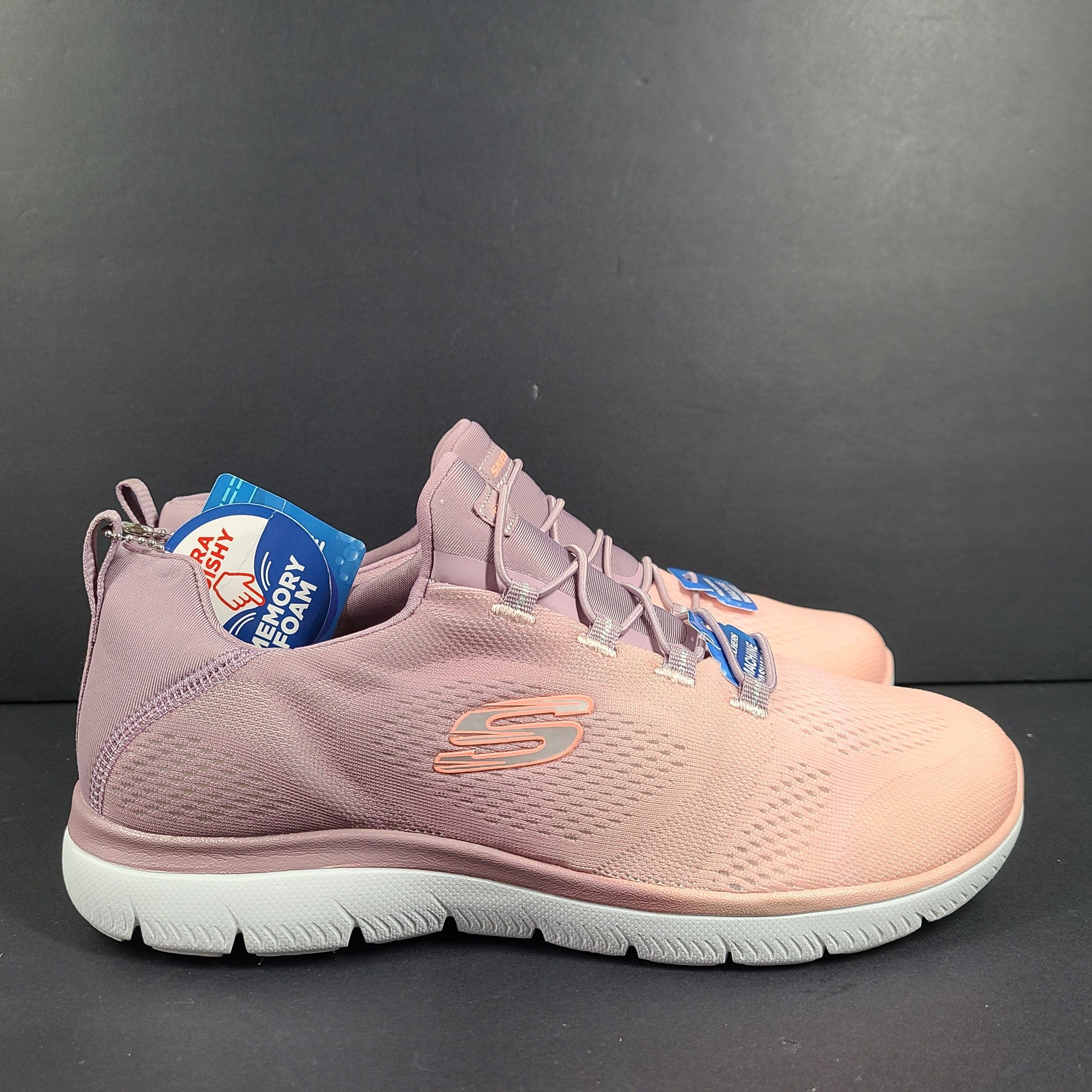 Skechers Summits Sneakers Memory Foam Bright Charmer Ombre Pink Purple Sz 8.5