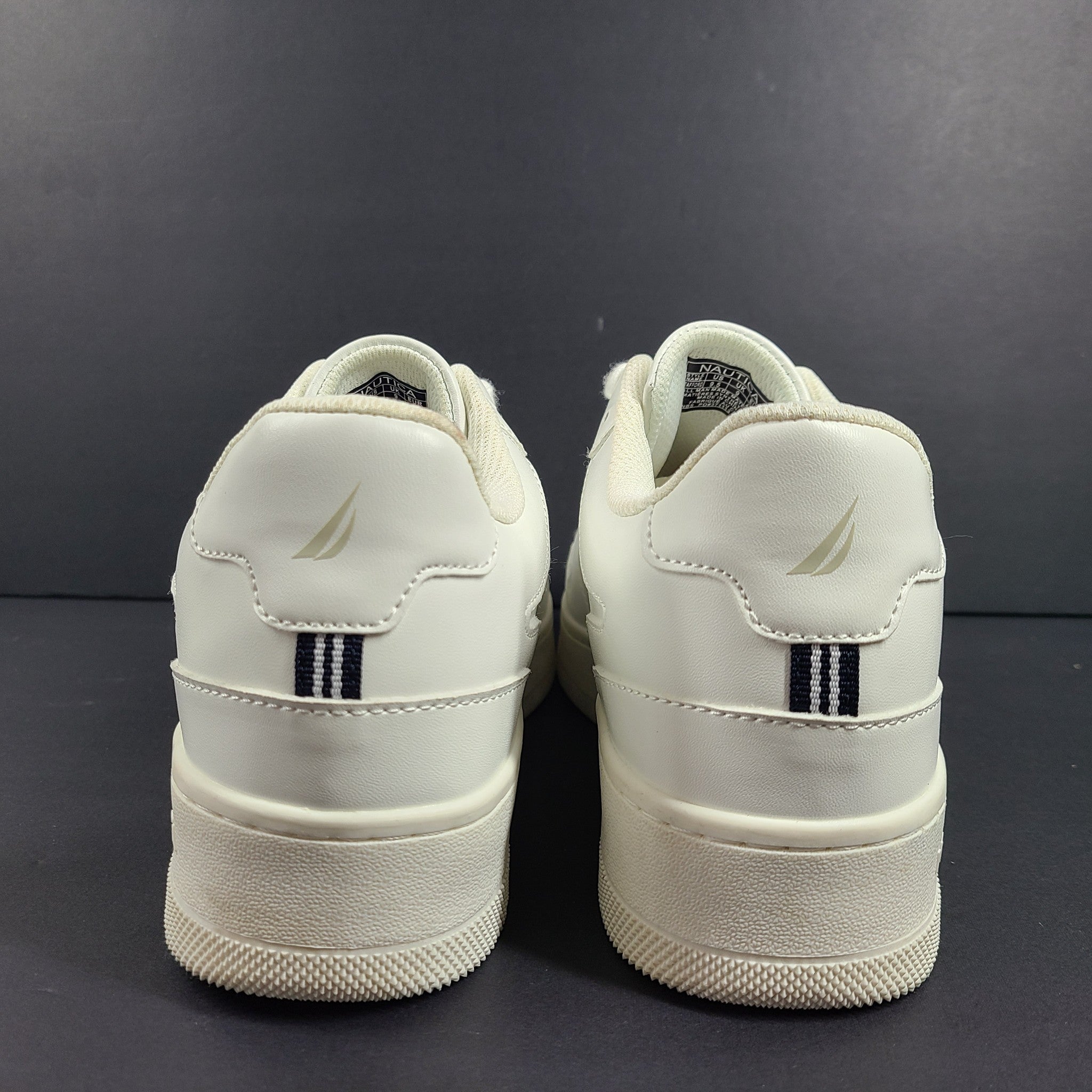 Nautica Men's Stafford Sneakers Low Top Retro Comfort Cushioned White Sz 9.5