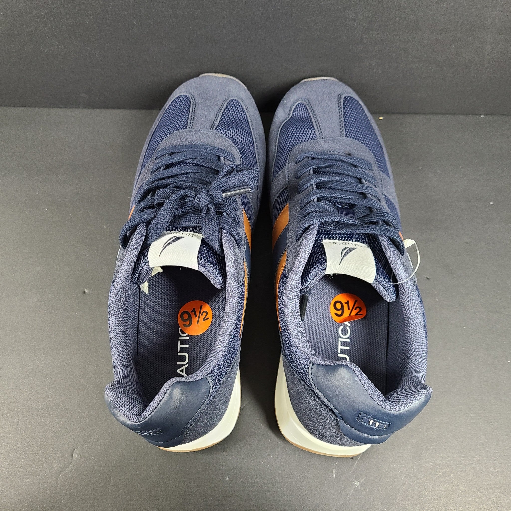 Nautica Men's Kelvin Sneakers Low Top Retro Comfort Cushioned Navy Sz 9.5