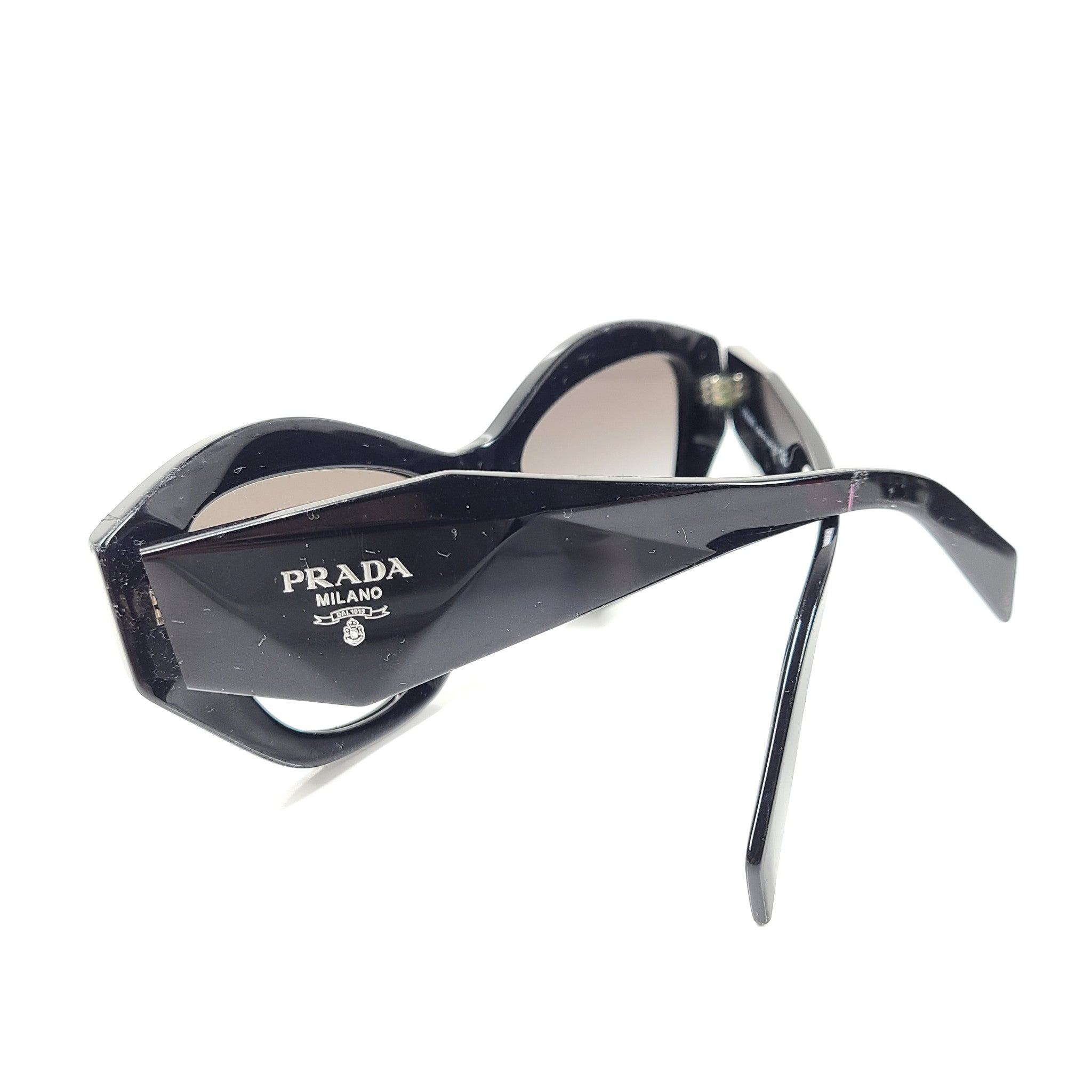 Prada PR 07YSF Sunglasses 55-18 145 Black Gradient Gray Lens