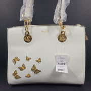 Aldo Women's Pitari Tote Bag Crossbody Strap Butterfly Embellishment White READ
