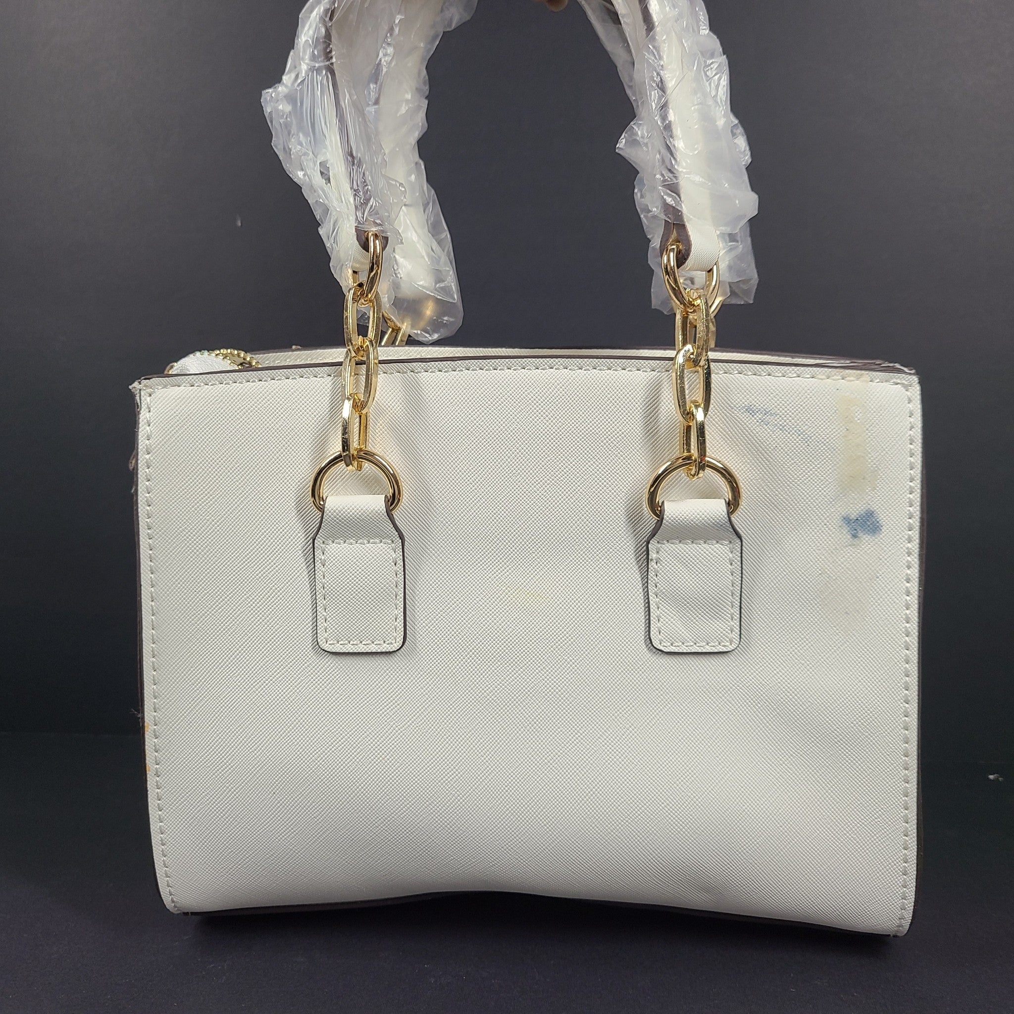 Aldo Women's Pitari Tote Bag Crossbody Strap Butterfly Embellishment White READ