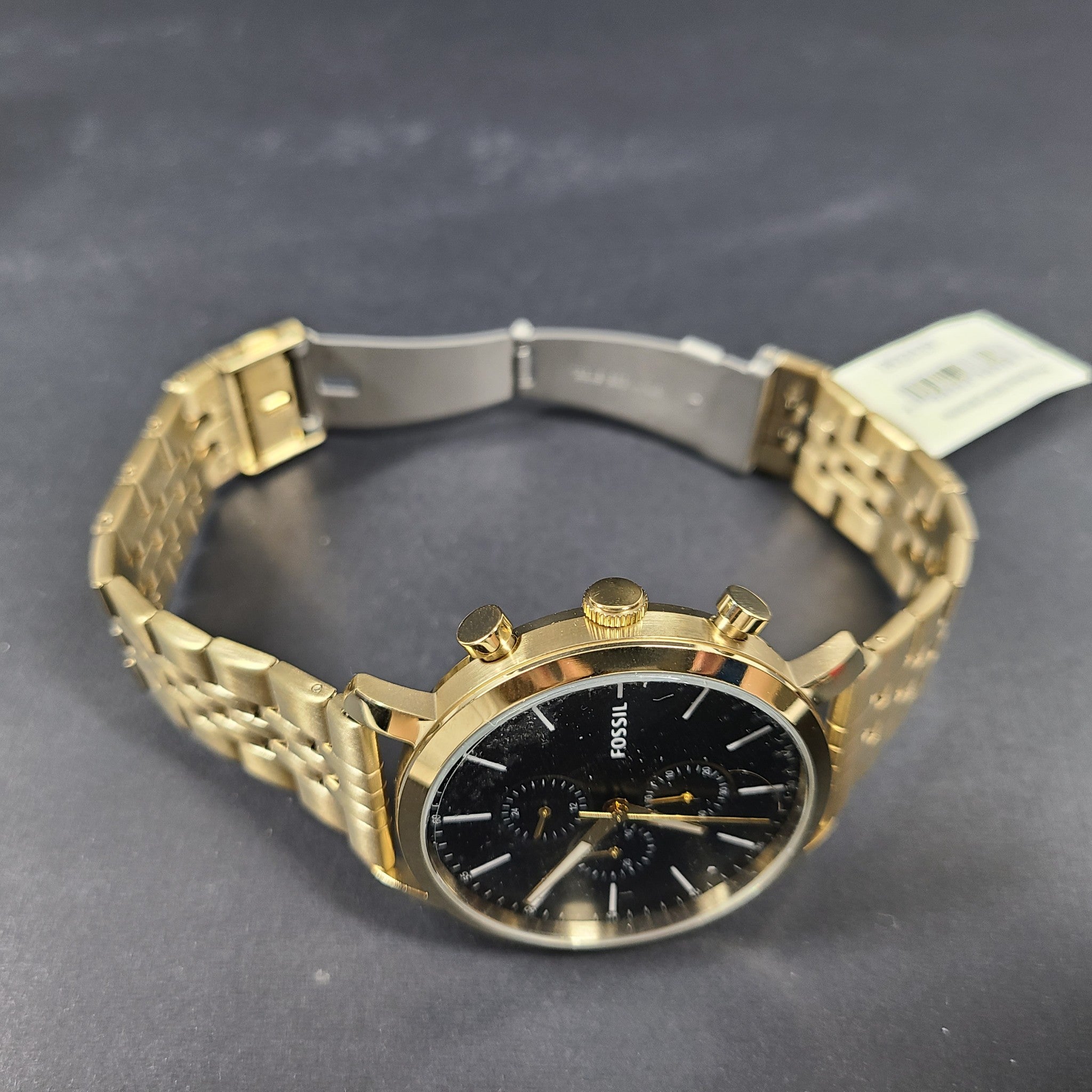 Fossil Men's Luther Chronograph Gold-Tone Stainless Steel Watch BQ2329 Gift Box