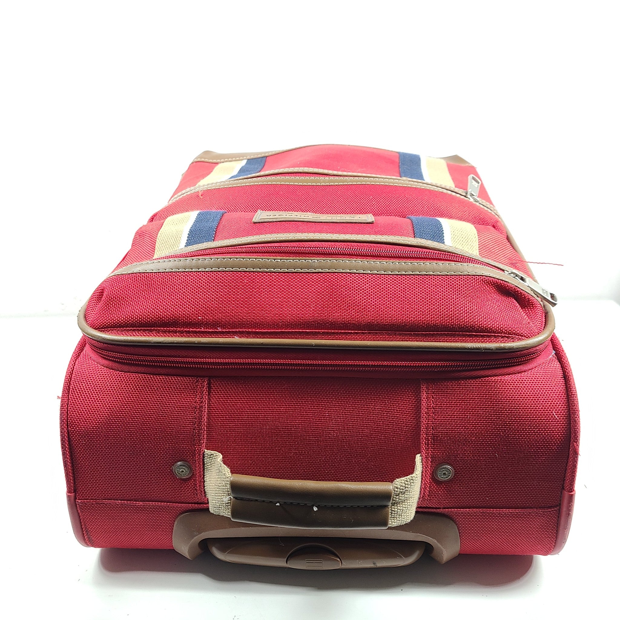 Tommy Hilfiger 21" Scout 4.0 Spinner Carry On Softshell Cabin Luggage Red