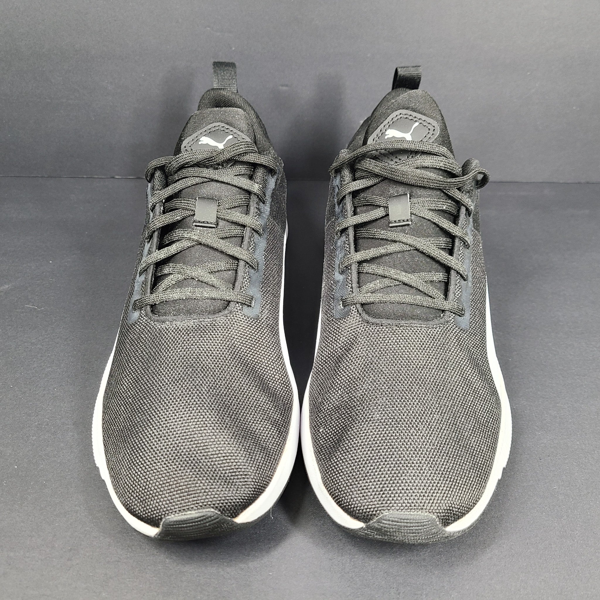 Puma Men's Flyer Runner Mesh Shoes Lace Up 195343-01 Black Sz 8.5